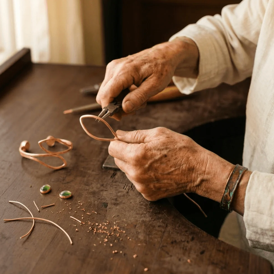 Cora's Frond Copper Bracelet