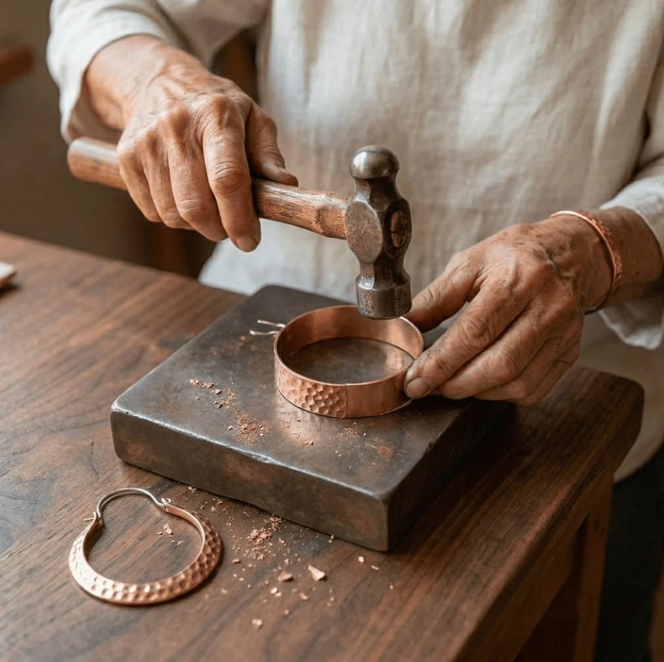 Cora's Forge Copper Earrings