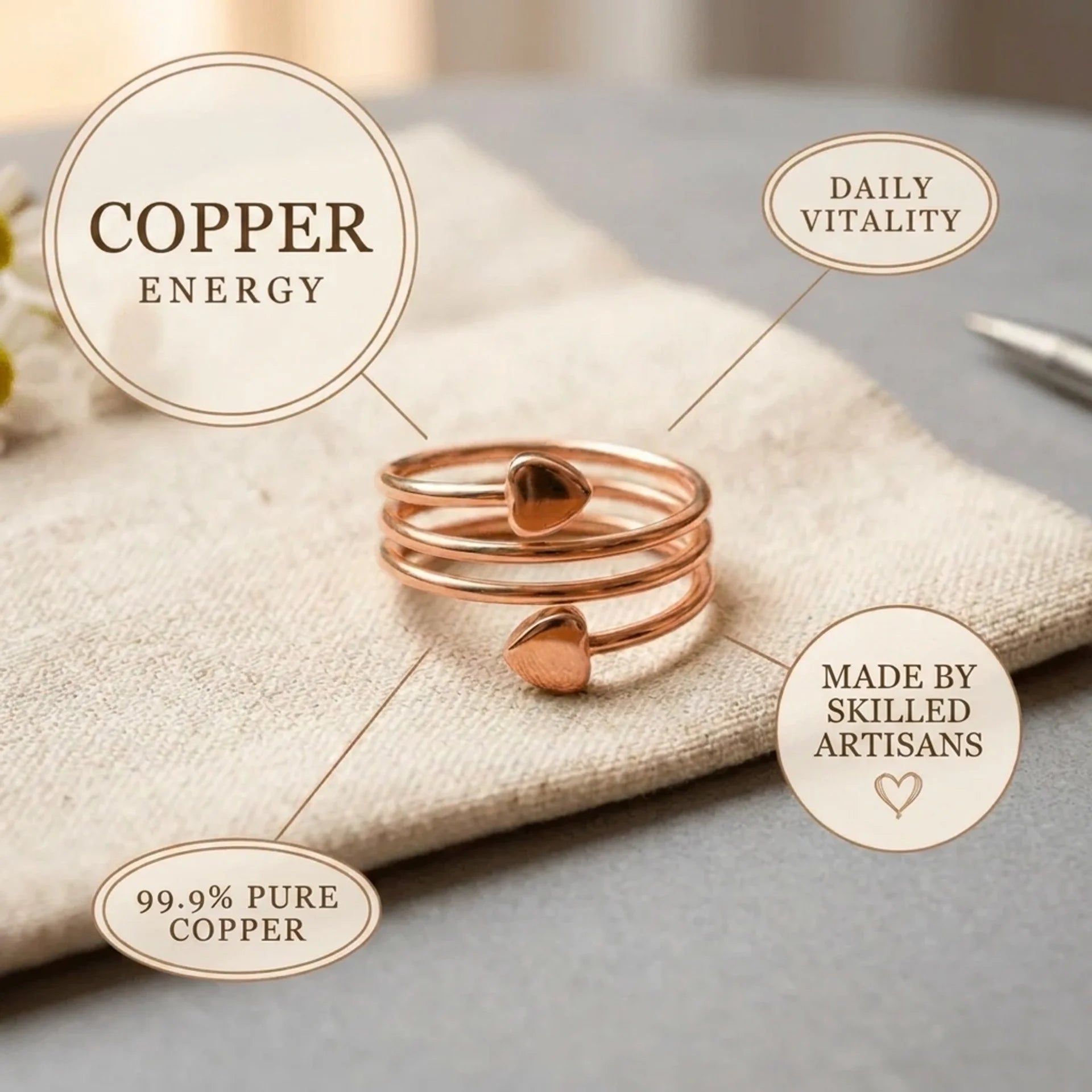Cora's Heartloop Copper Ring
