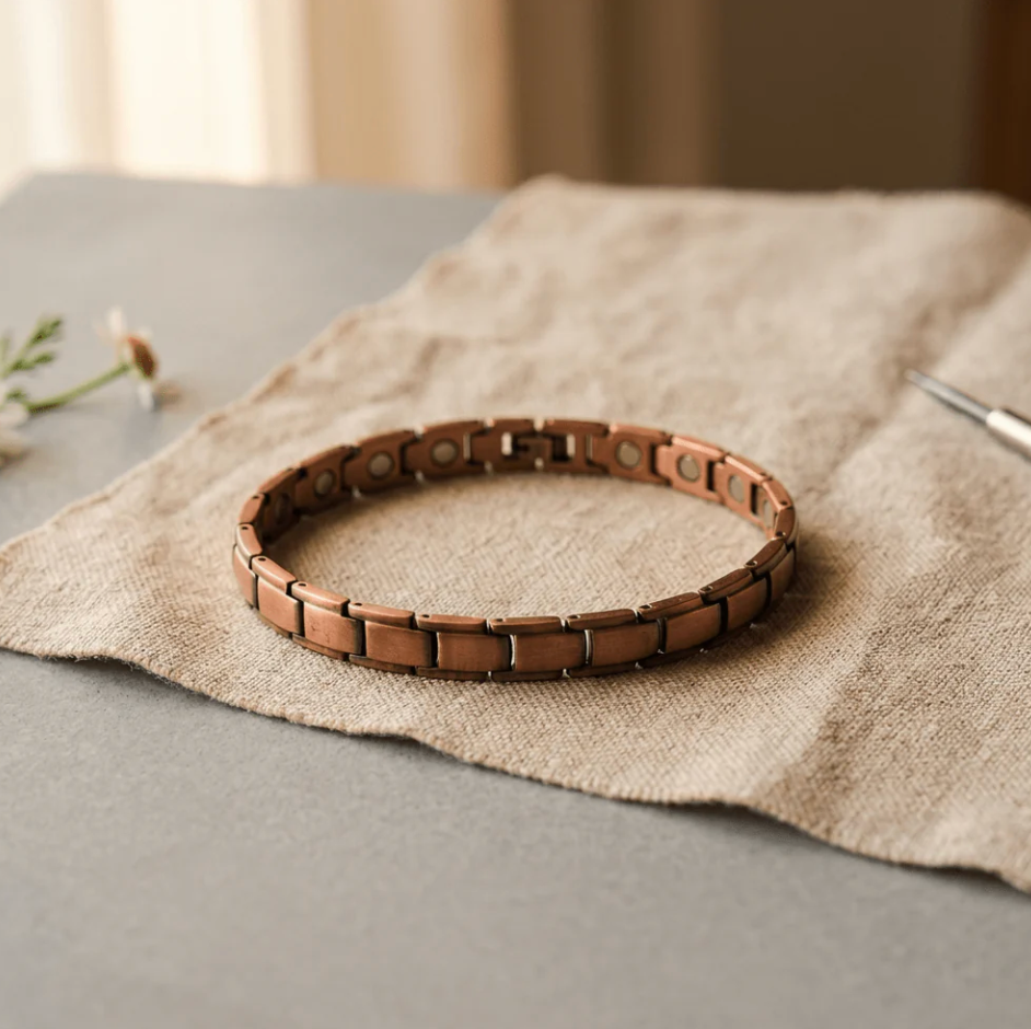 Cora's Cobble Copper Anklet