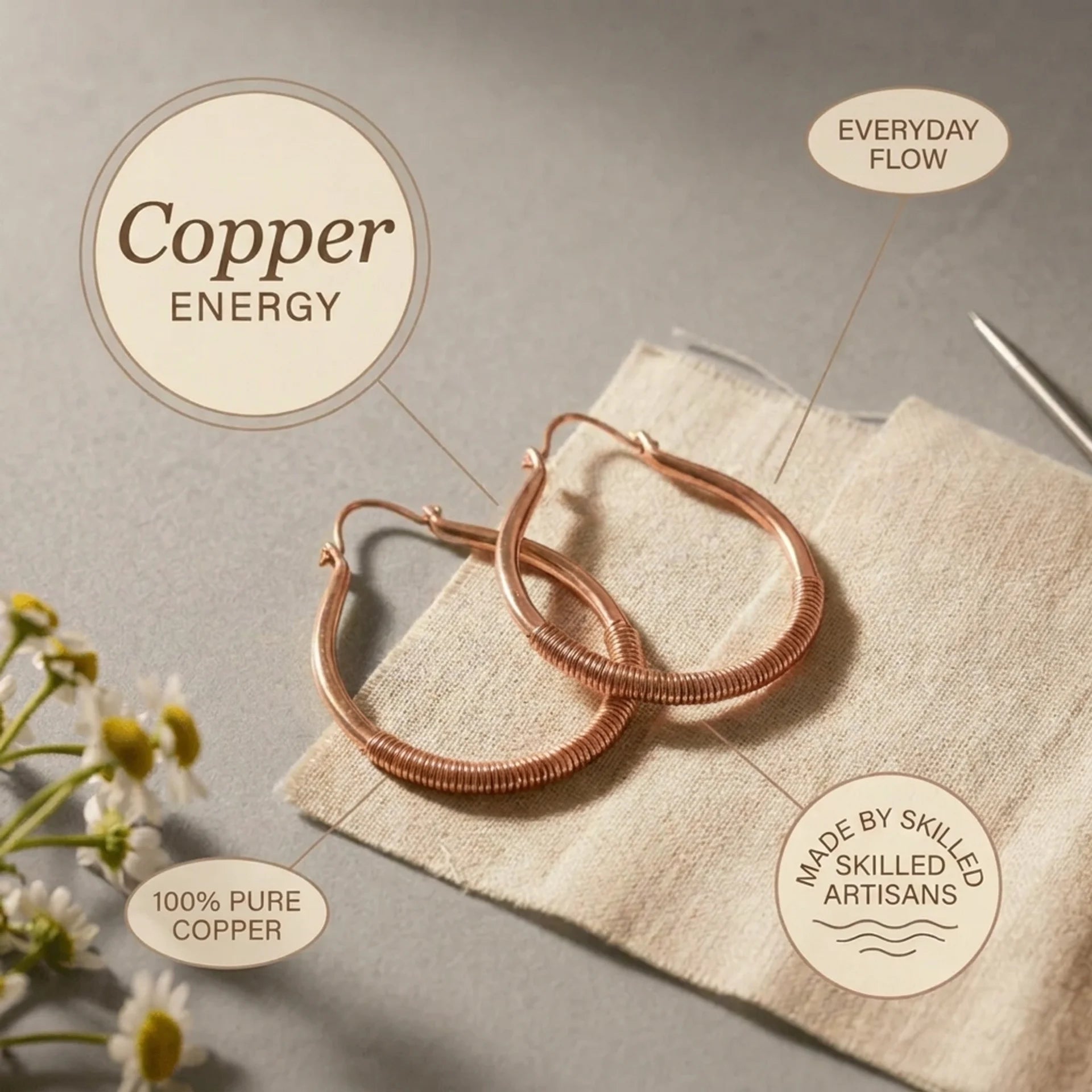 Cora's Filamet Copper Earrings