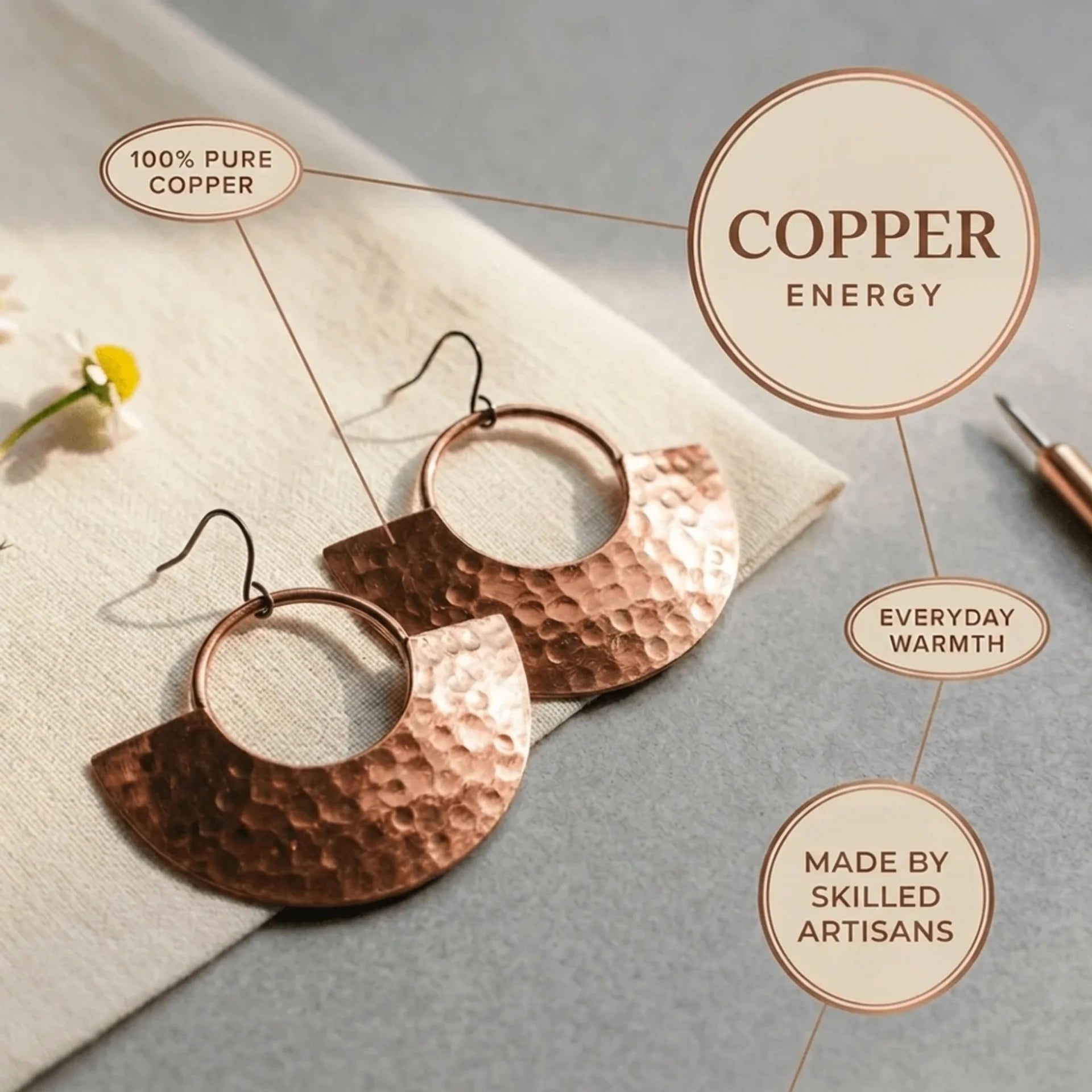 Cora's Dusk Copper Earrings