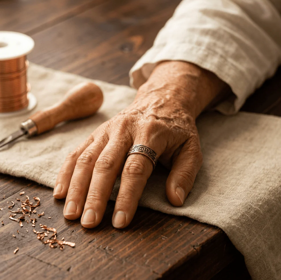 Cora's Glyph Copper Ring