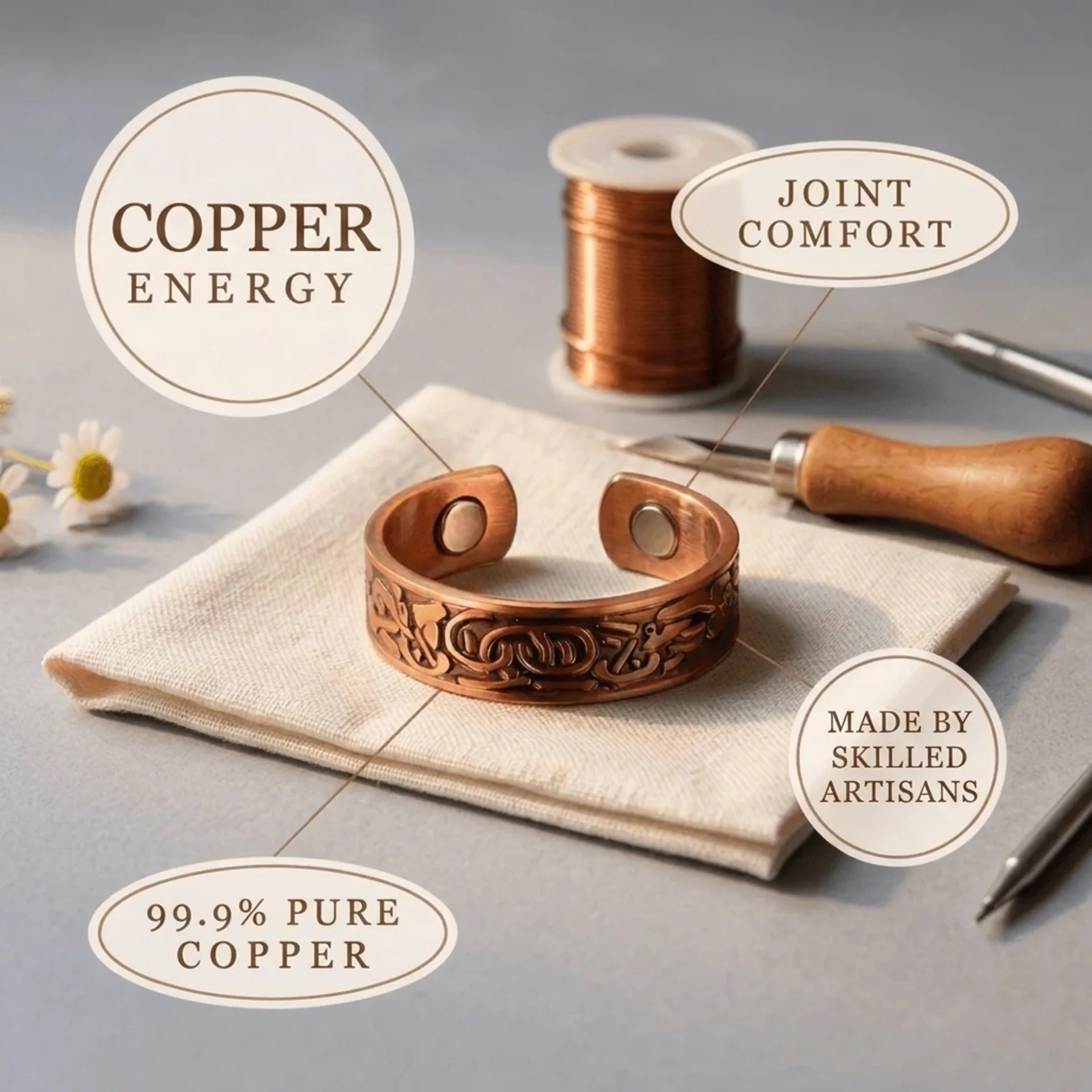 Cora's Glyph Copper Ring