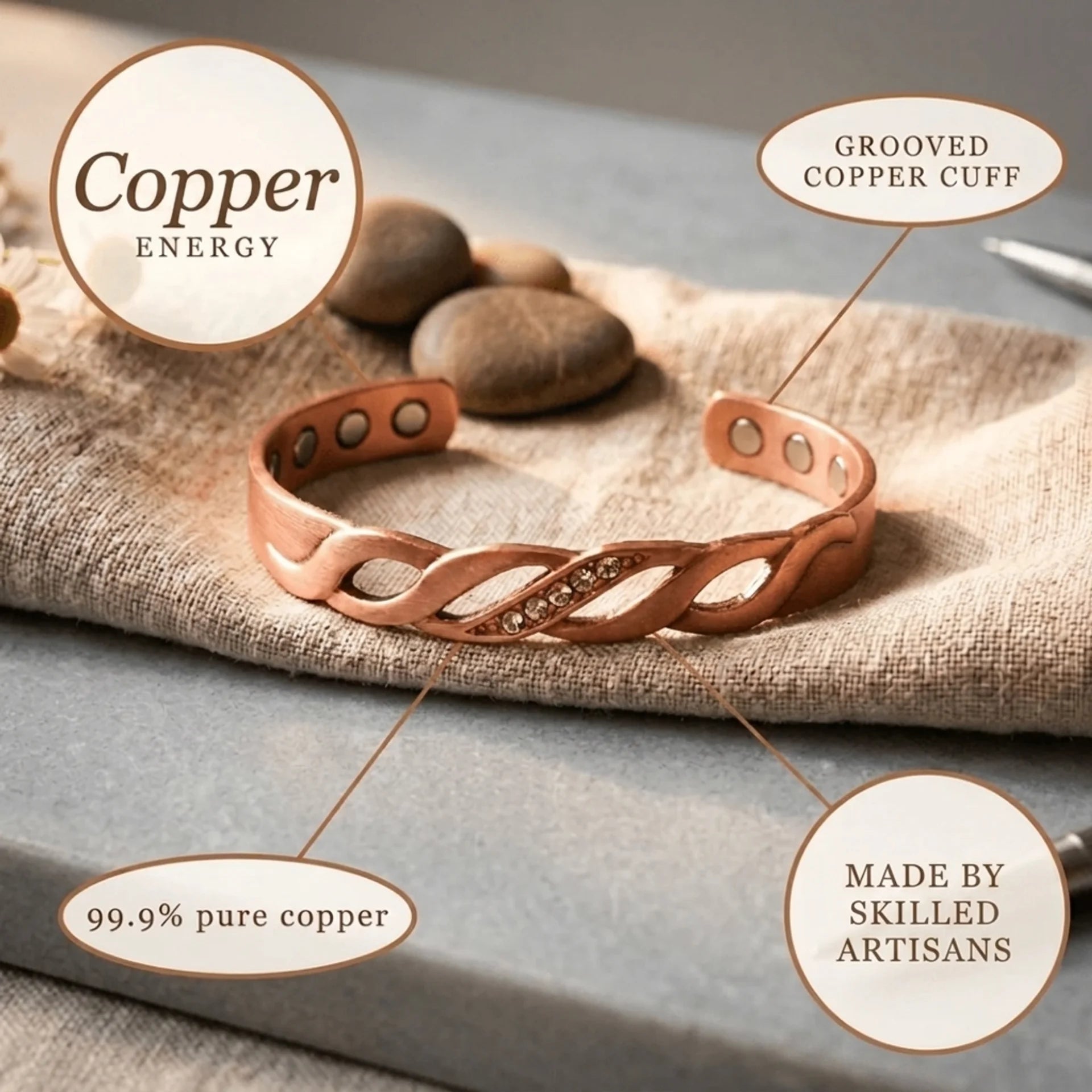 Cora's Glimmer Copper Bracelet