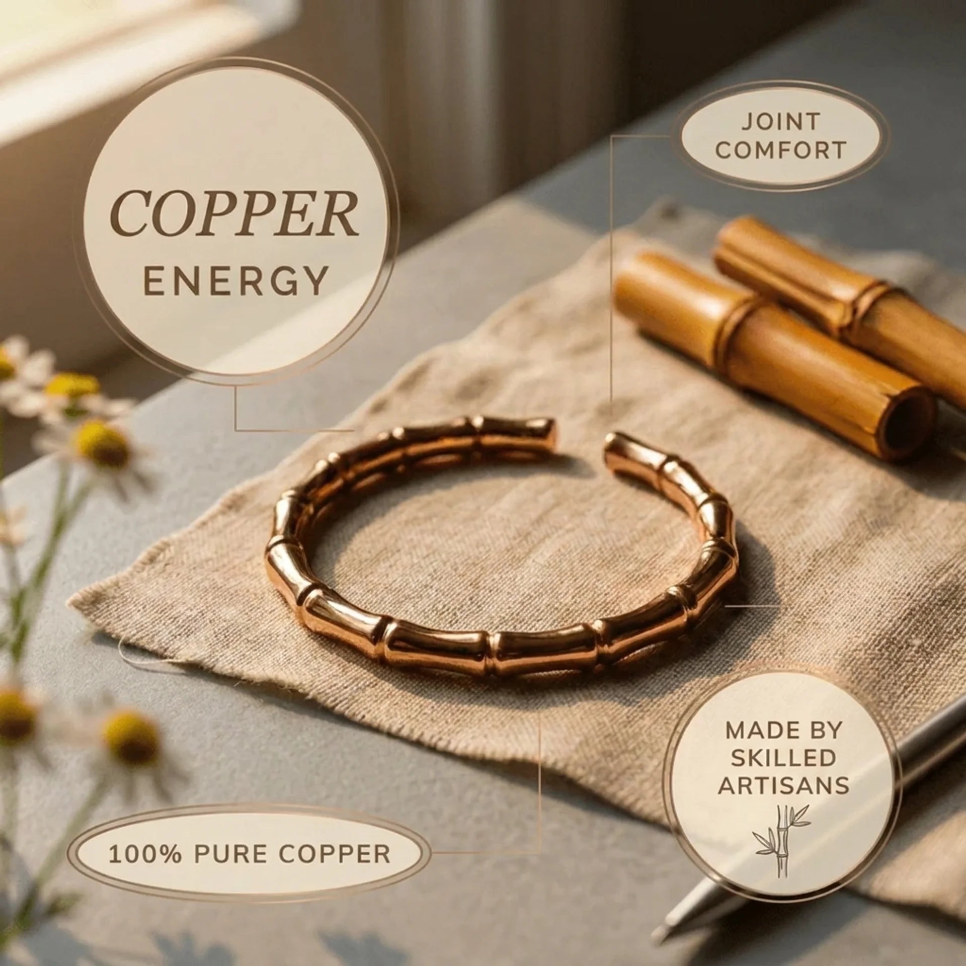 Cora's Culm Copper Bracelet