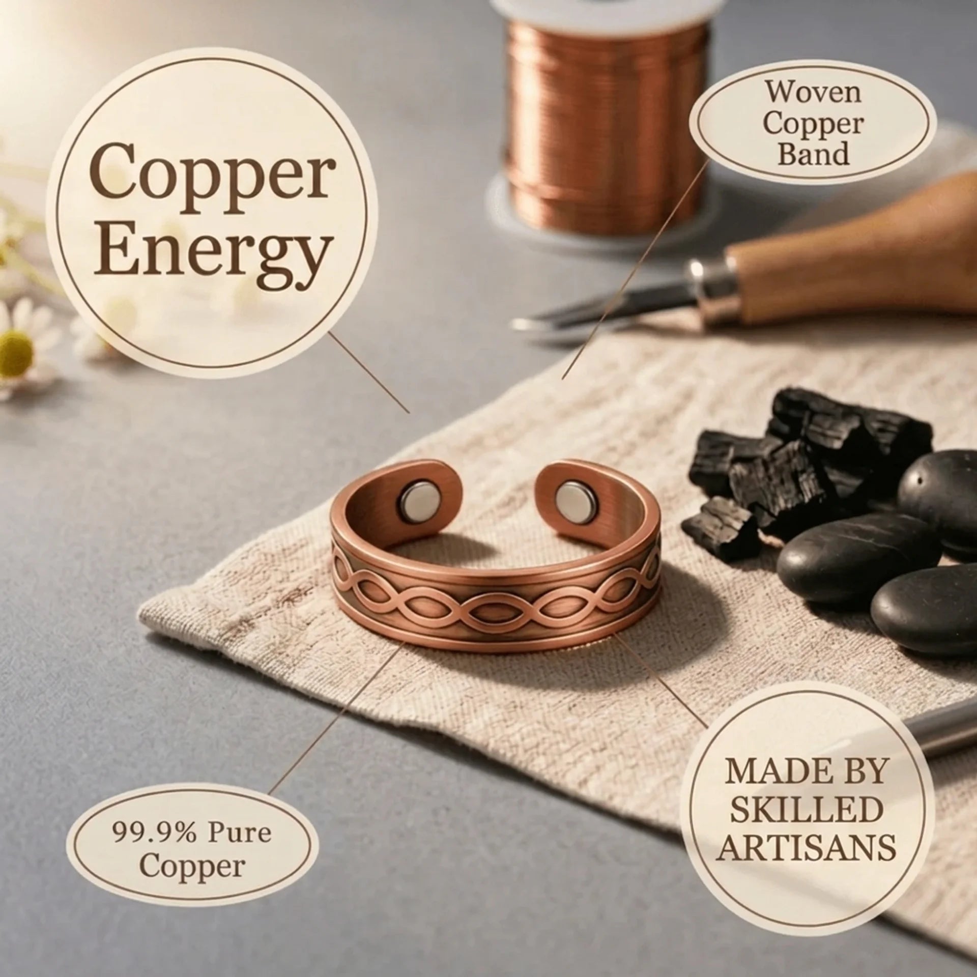 Cora's Vesica Copper Ring