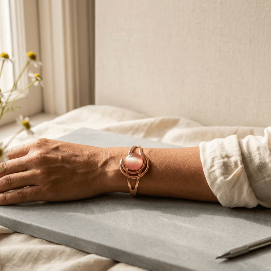 Cora's Hearth Pink Copper Bracelet