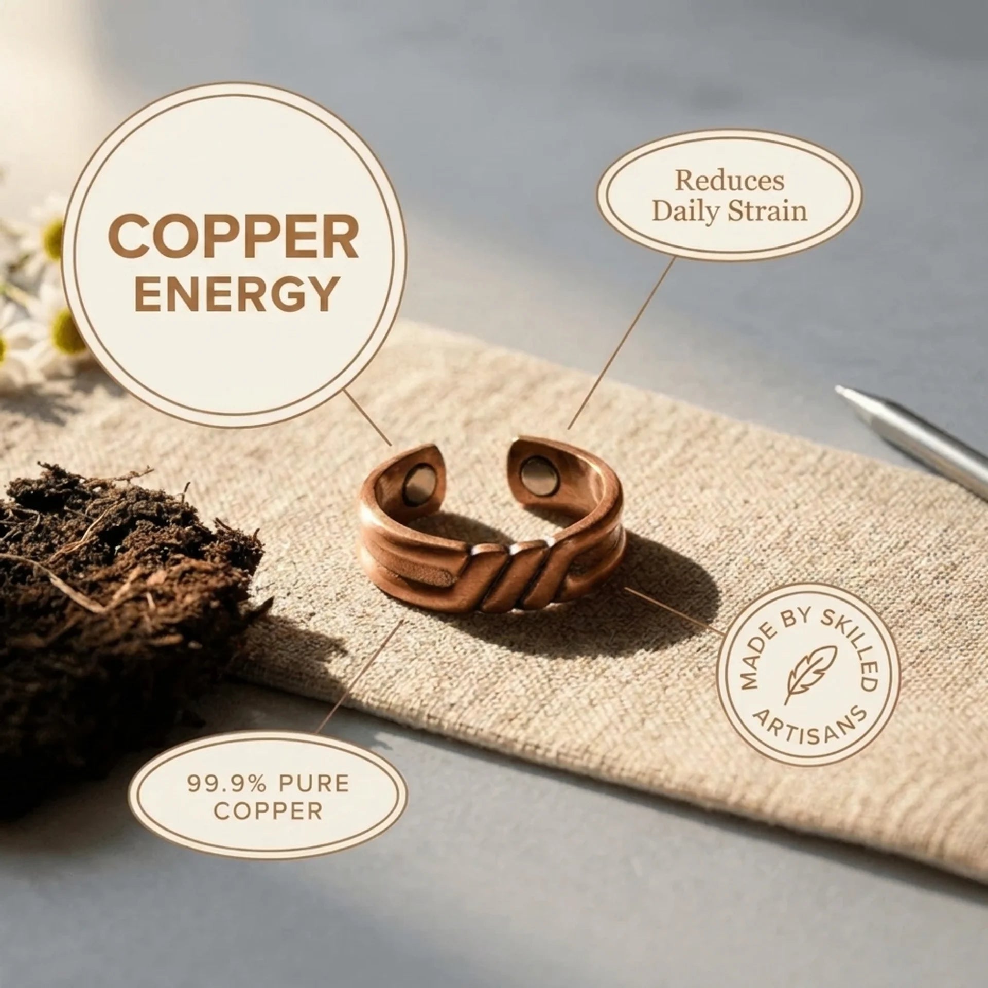 Cora's Skein Copper Ring