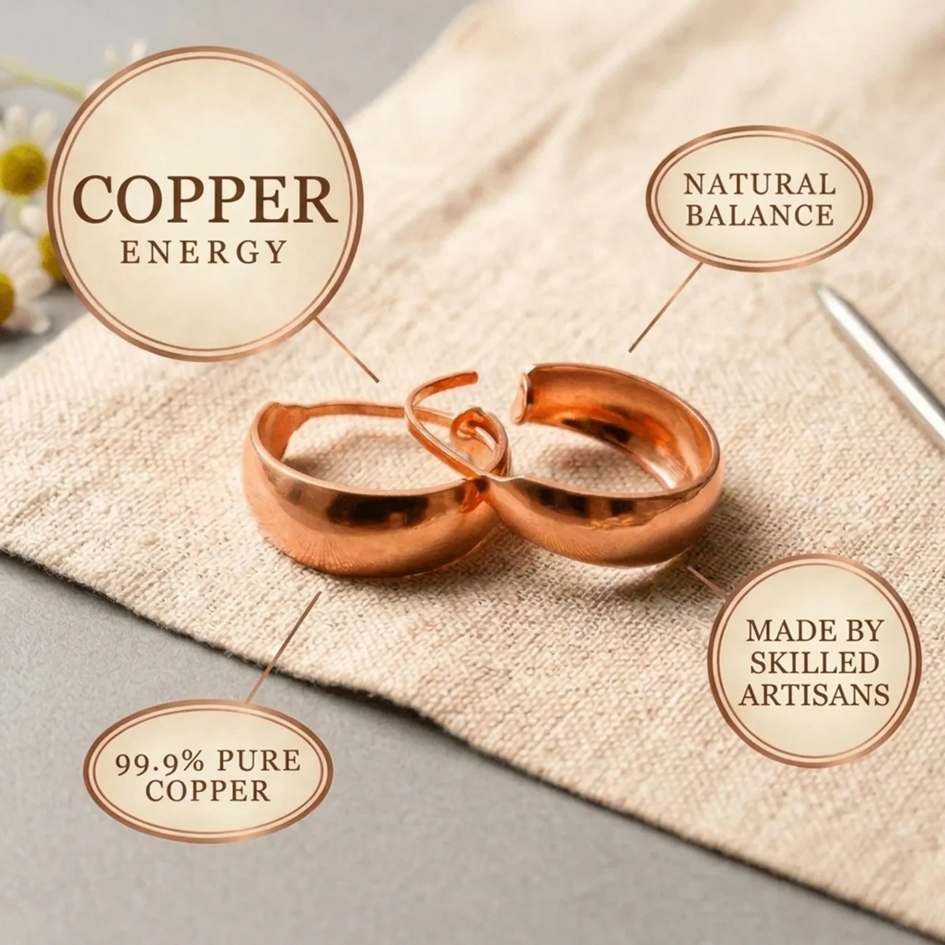 Cora's Burl Copper Earrings