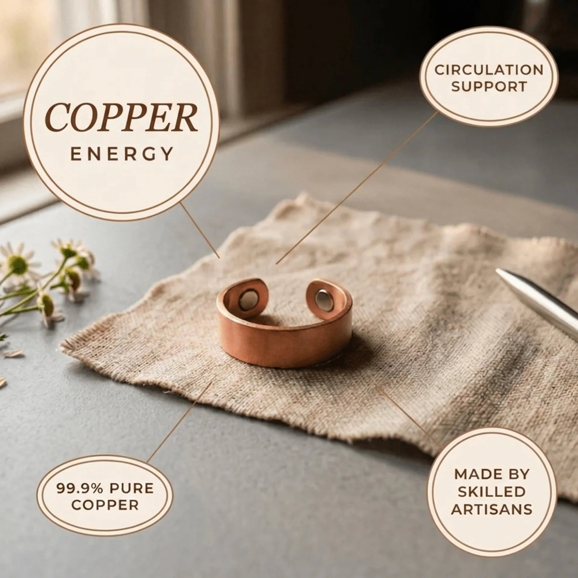 Cora's Ember Copper Ring