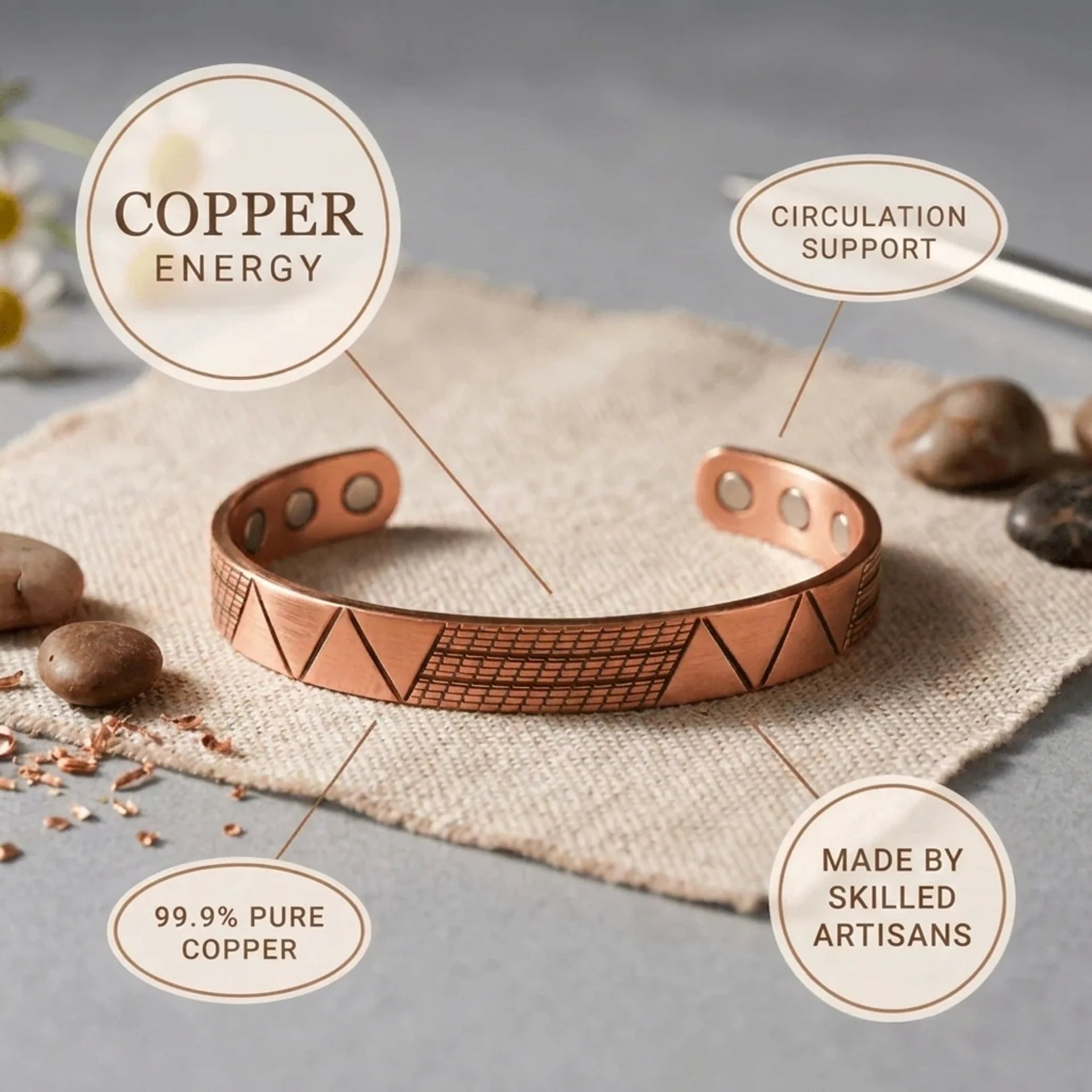 Cora's Rampart Copper Bracelet