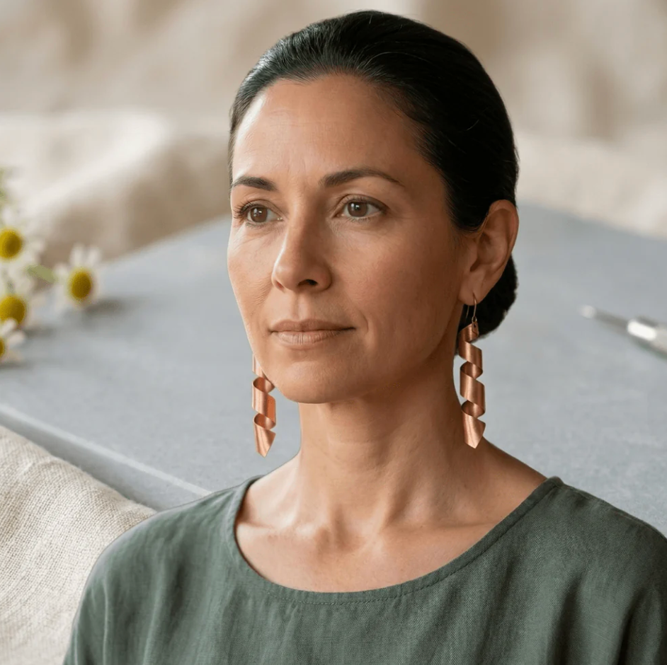Cora's Helix Copper Earrings