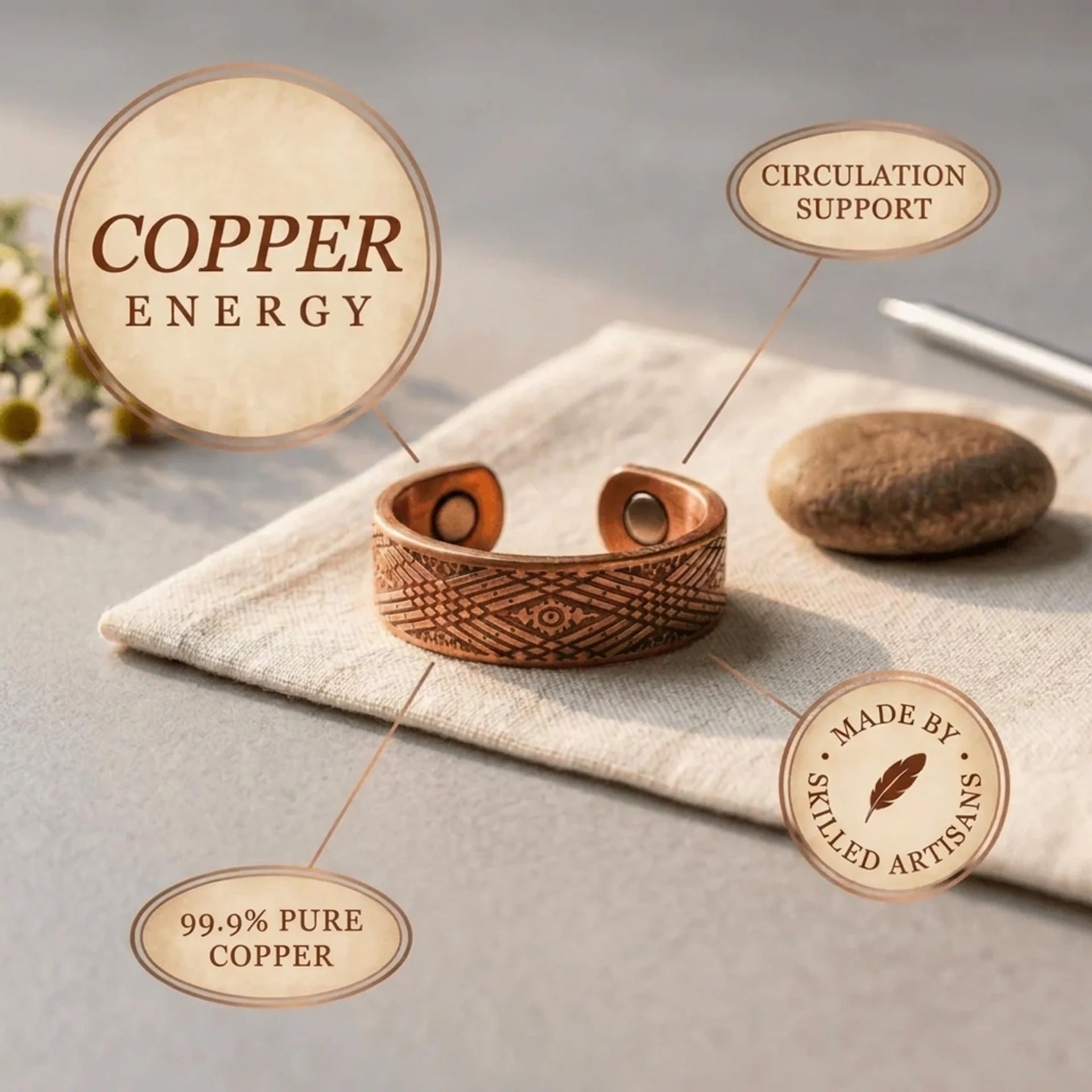 Cora's Sundial Copper Ring