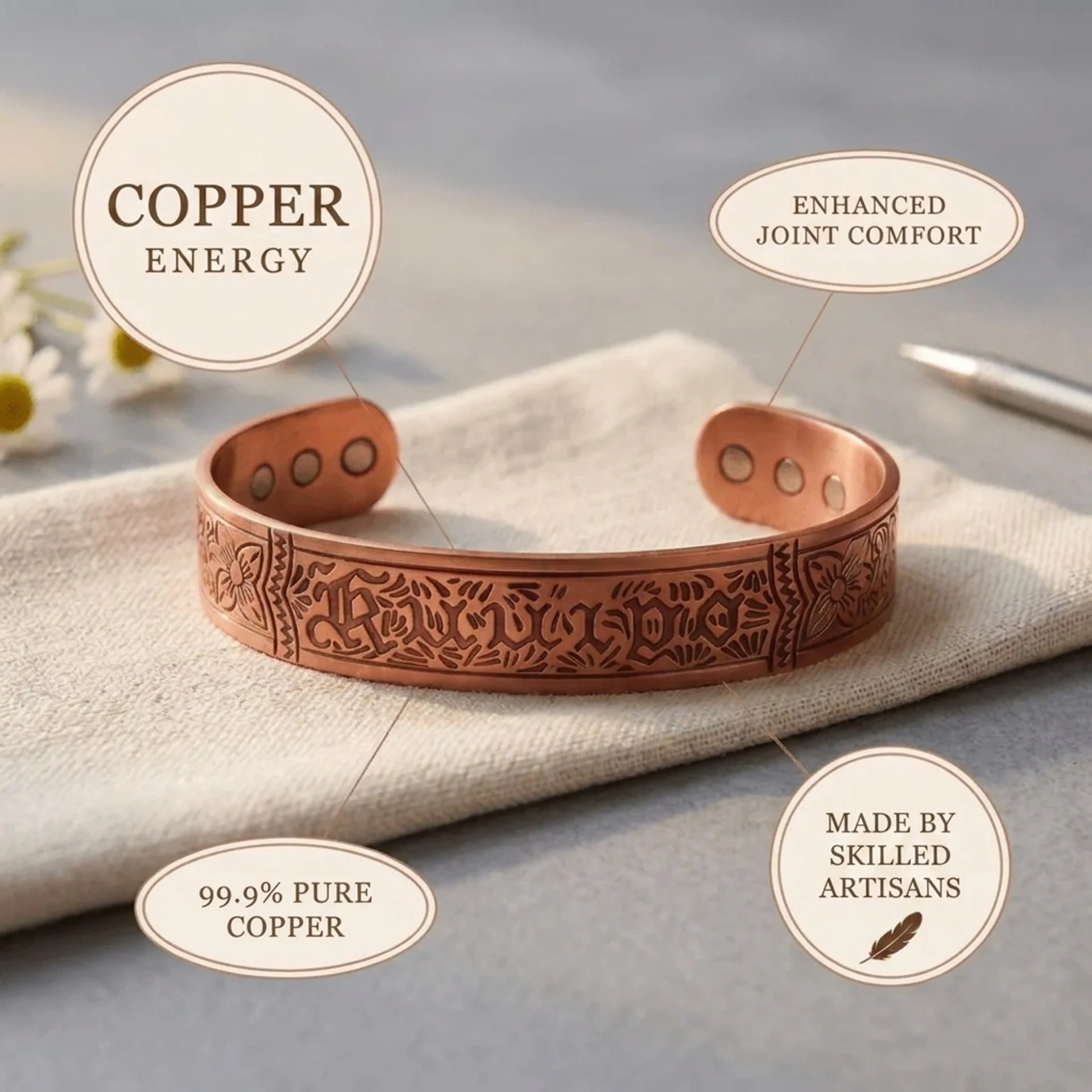 Cora's Relic Copper Bracelet