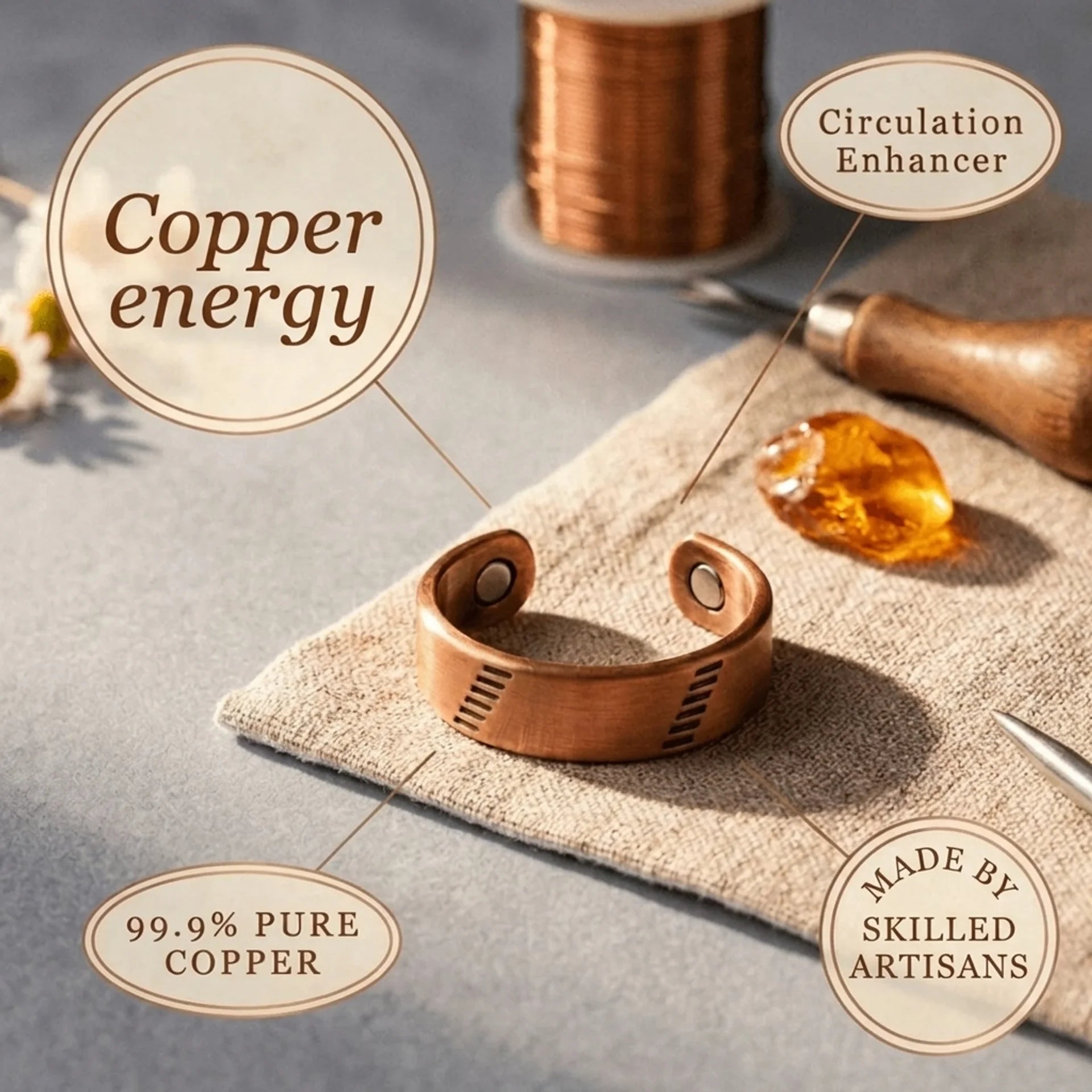 Cora's Rune Copper Ring
