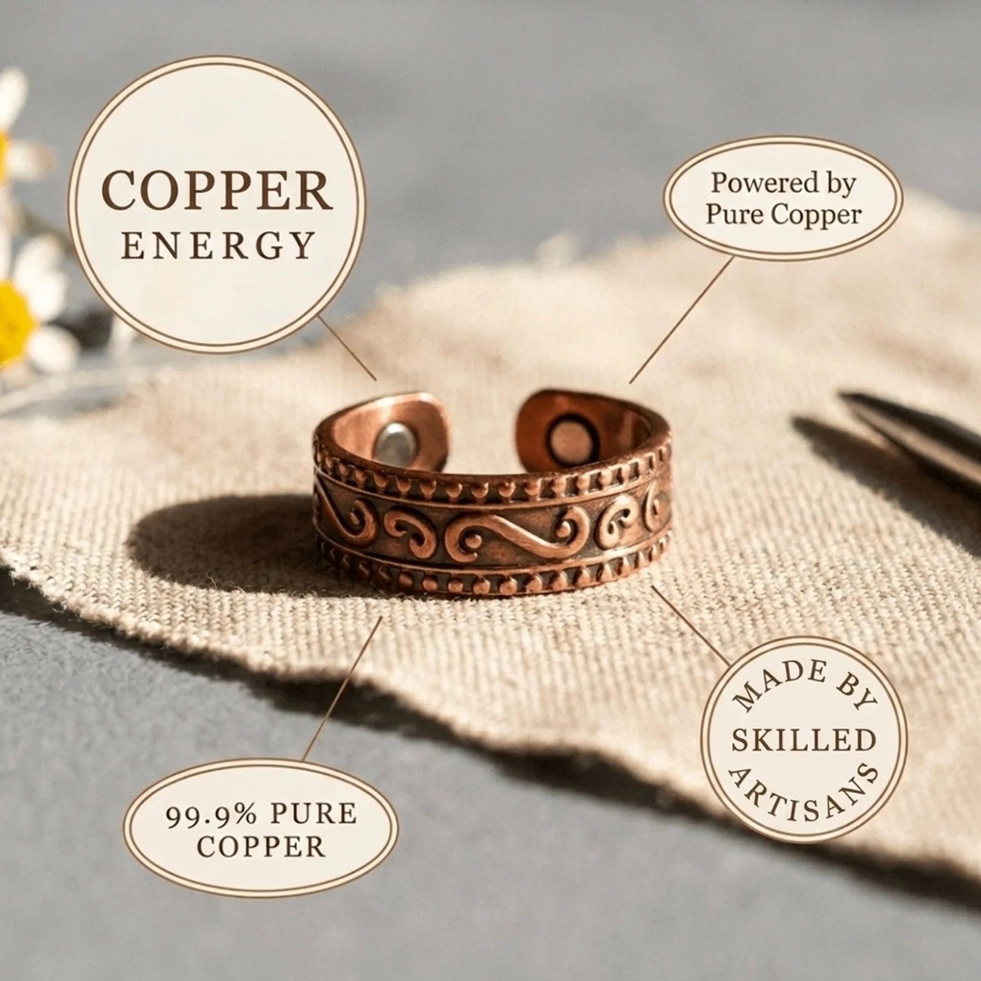 Cora's Tendril Copper Ring