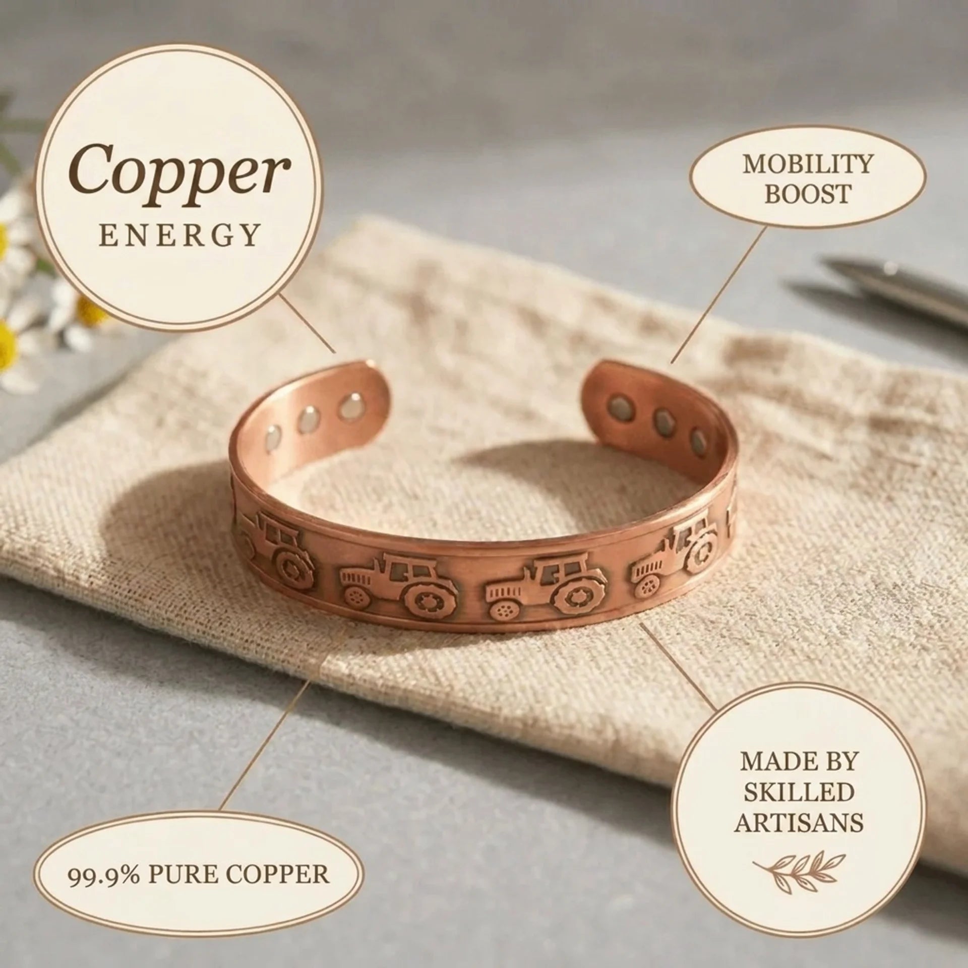 Cora's Tillage Copper Bracelet
