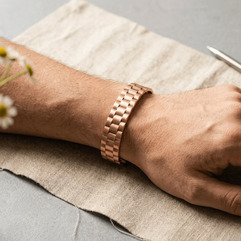 Cora's Ashlar Men's Copper Bracelet