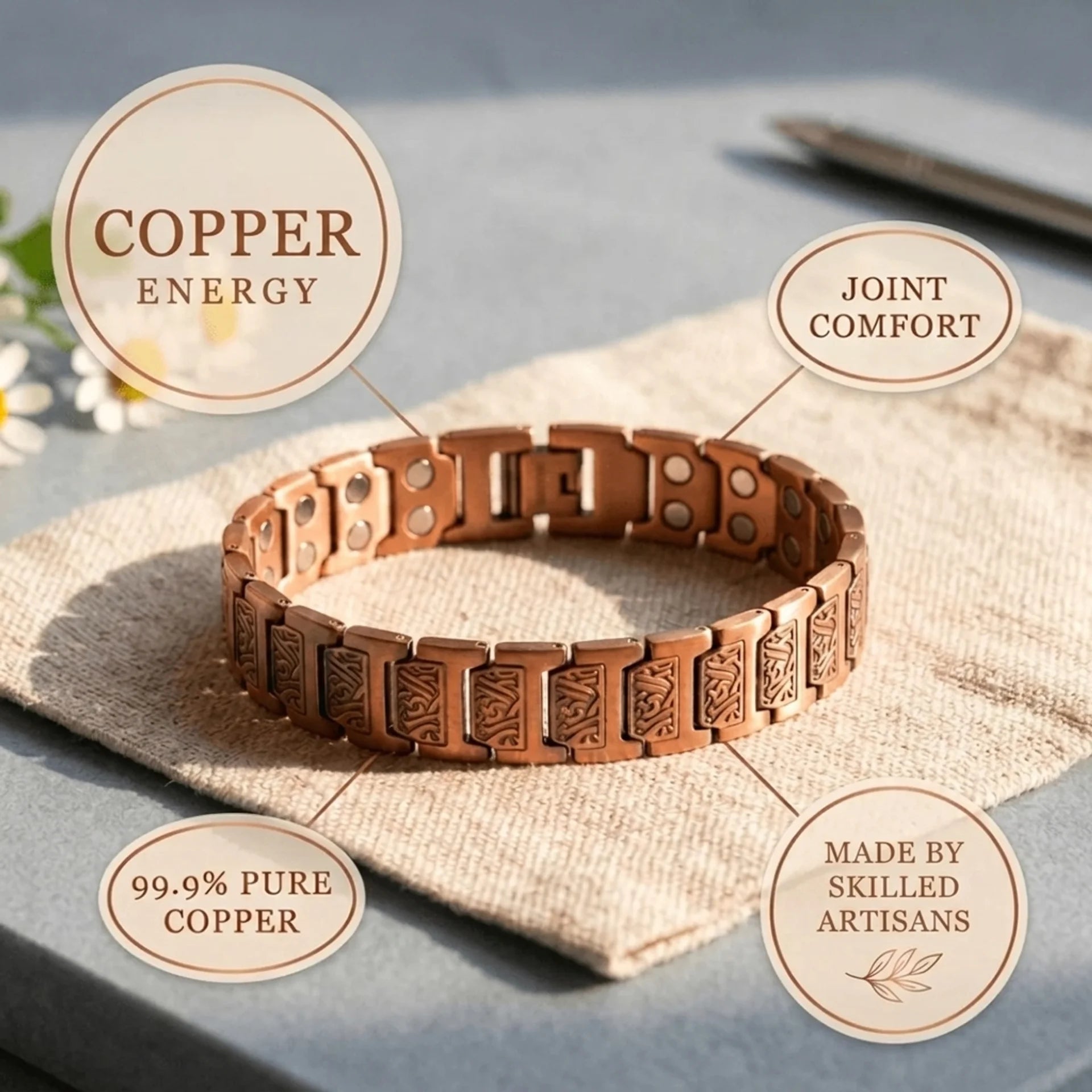 Cora's Cipher Copper Necklace