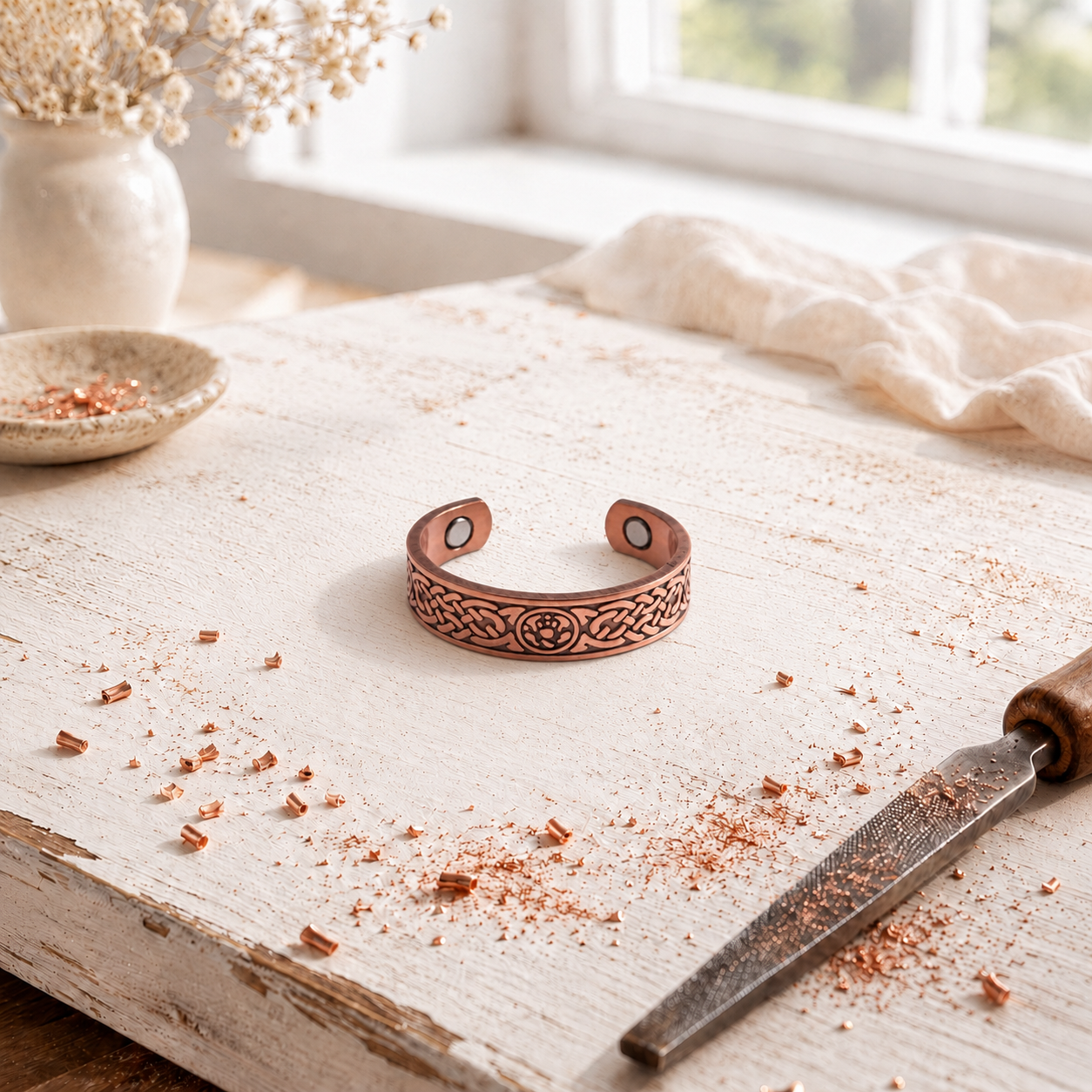 Cora's Plait Copper Ring