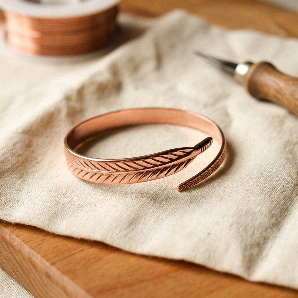 Cora's Leaf Copper Bracelet