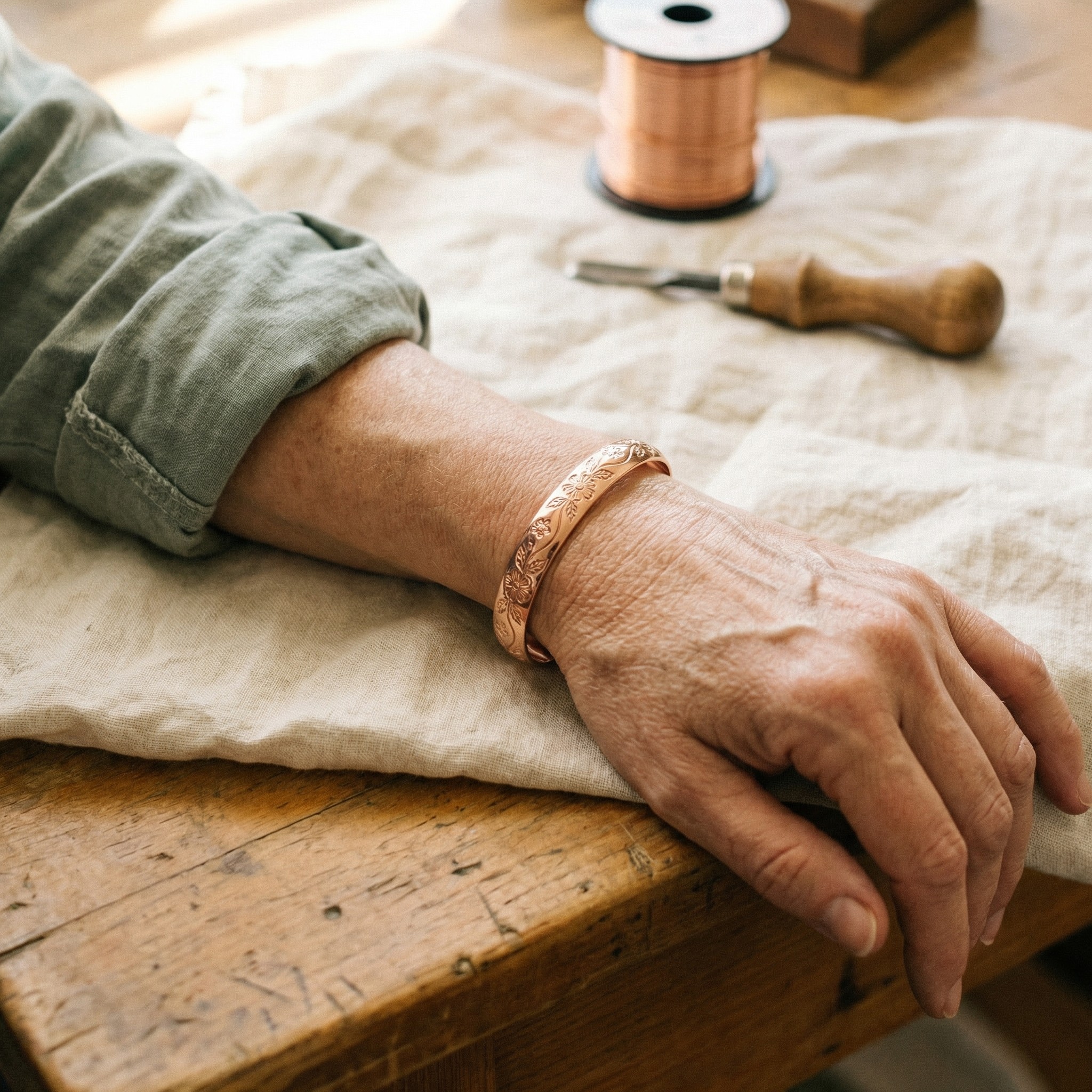 Cora's Bloom Copper Bracelet