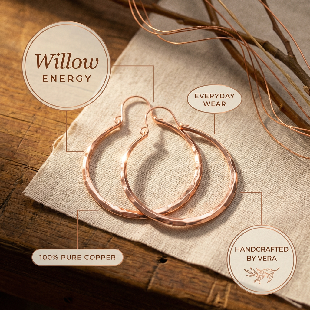 Cora's Willow Copper Earrings