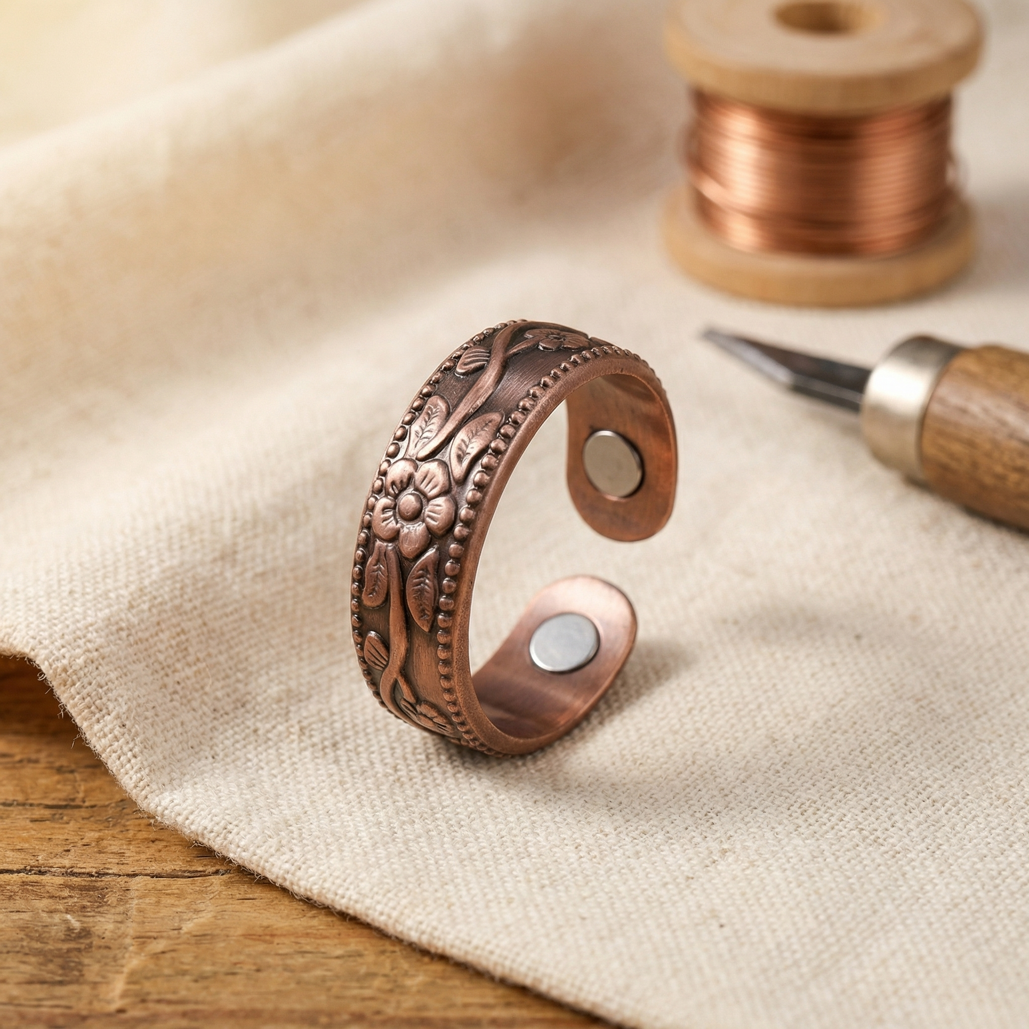 Cora's Blossom Copper Ring
