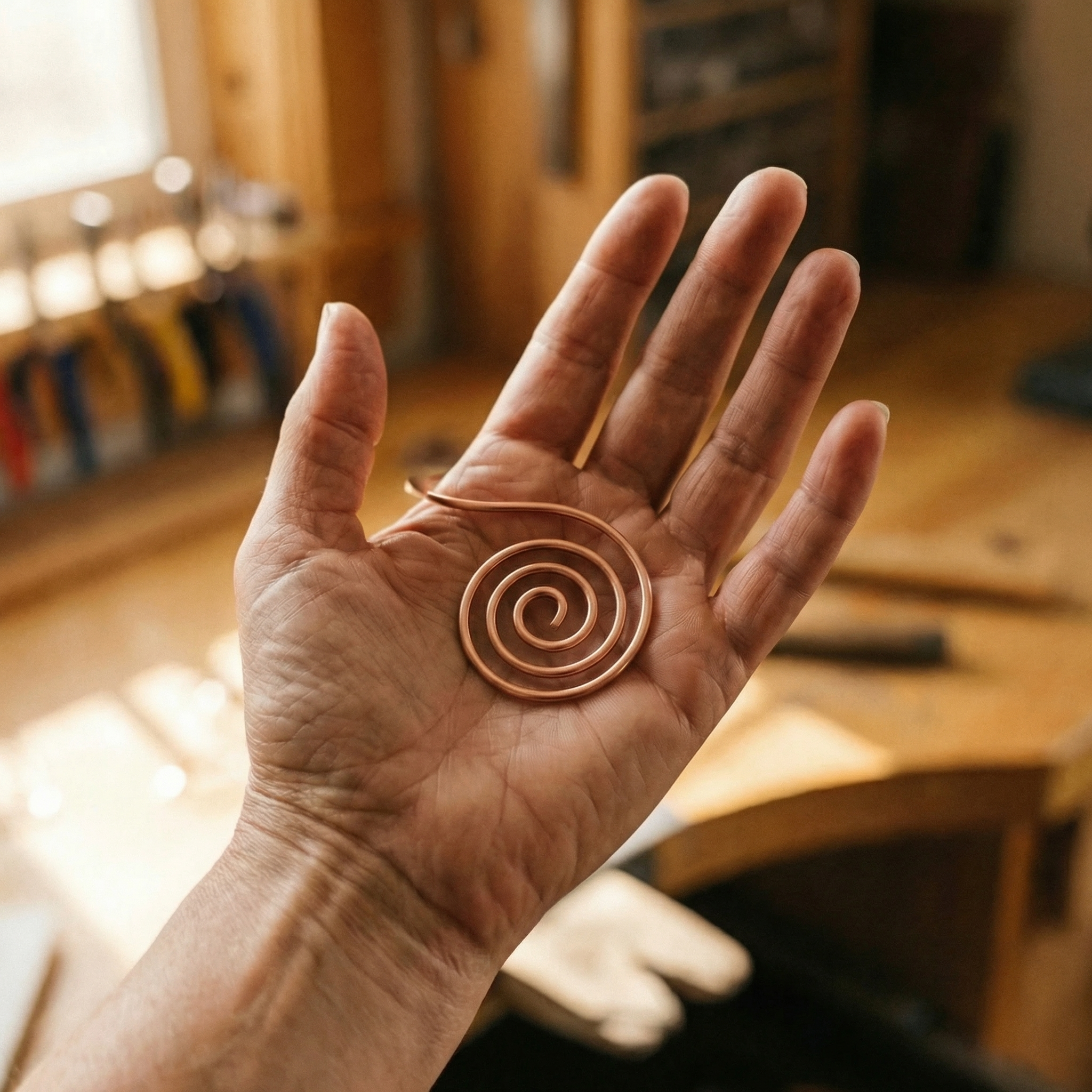 Cora's Flow Copper Hand Spiral