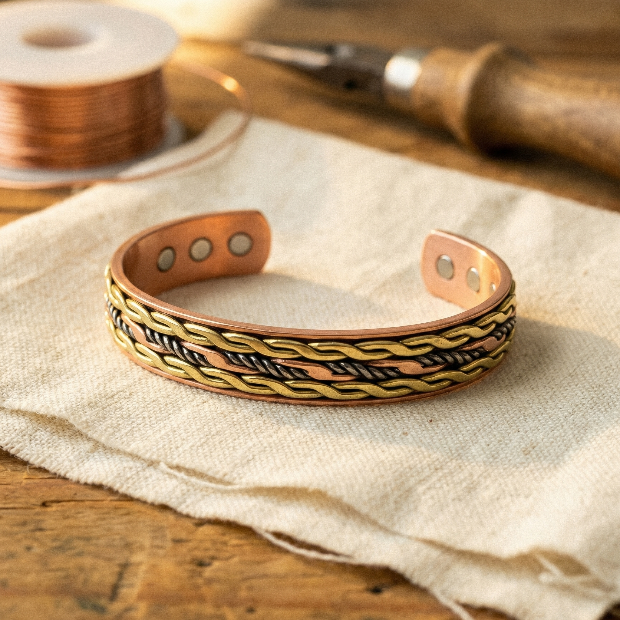 Cora's Weave Copper Bracelet