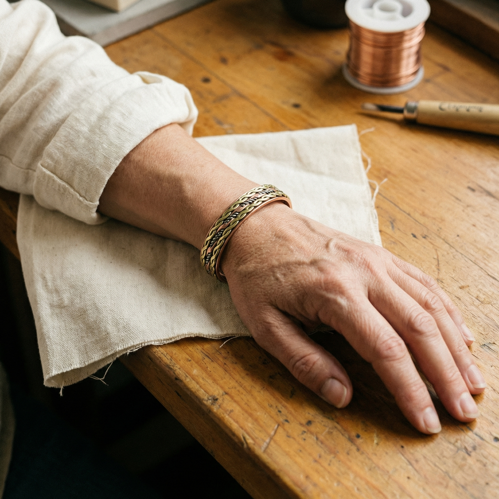 Cora's Weave Copper Bracelet