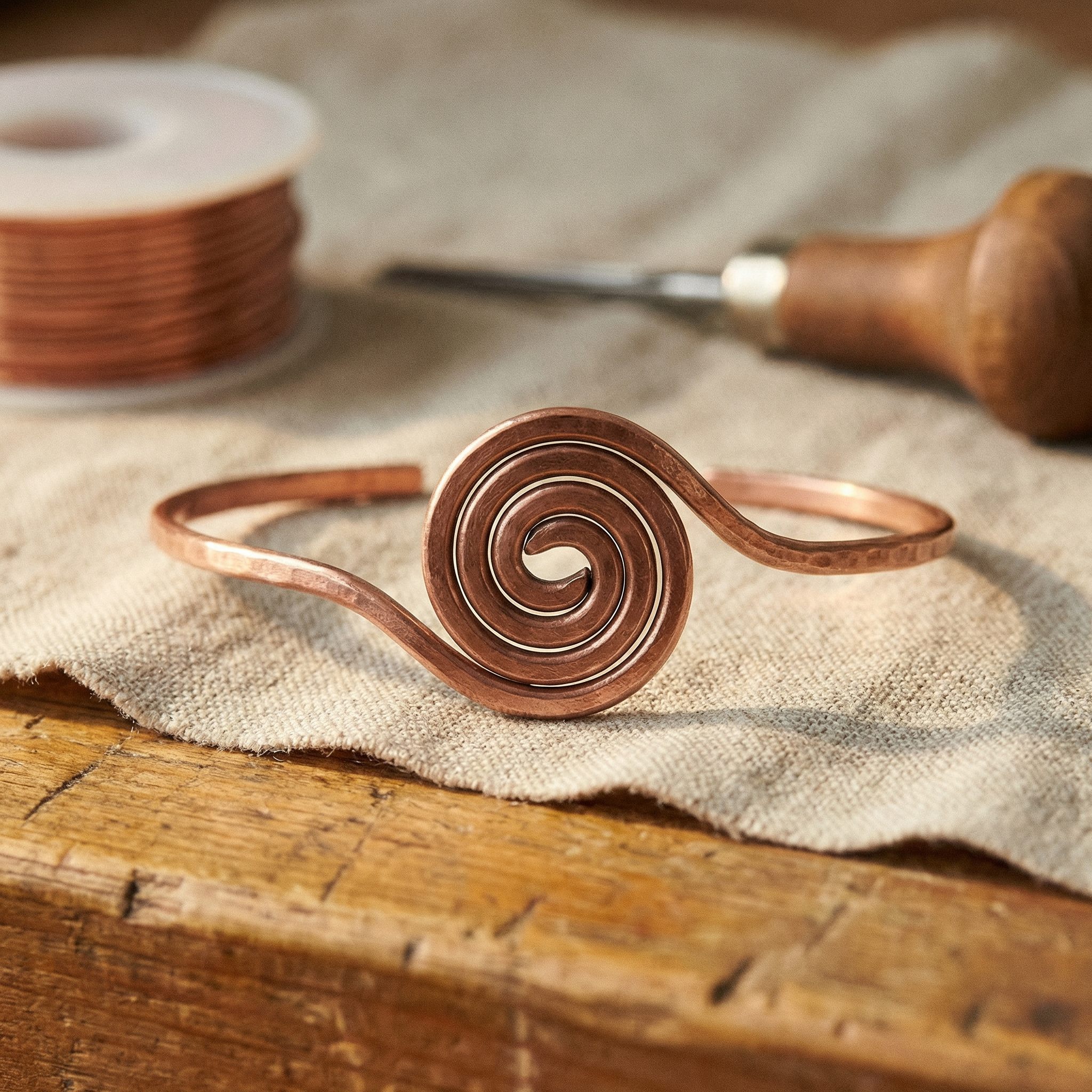 Cora's Coil Copper Anklet