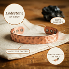 Cora's Lodestone Copper Bracelet