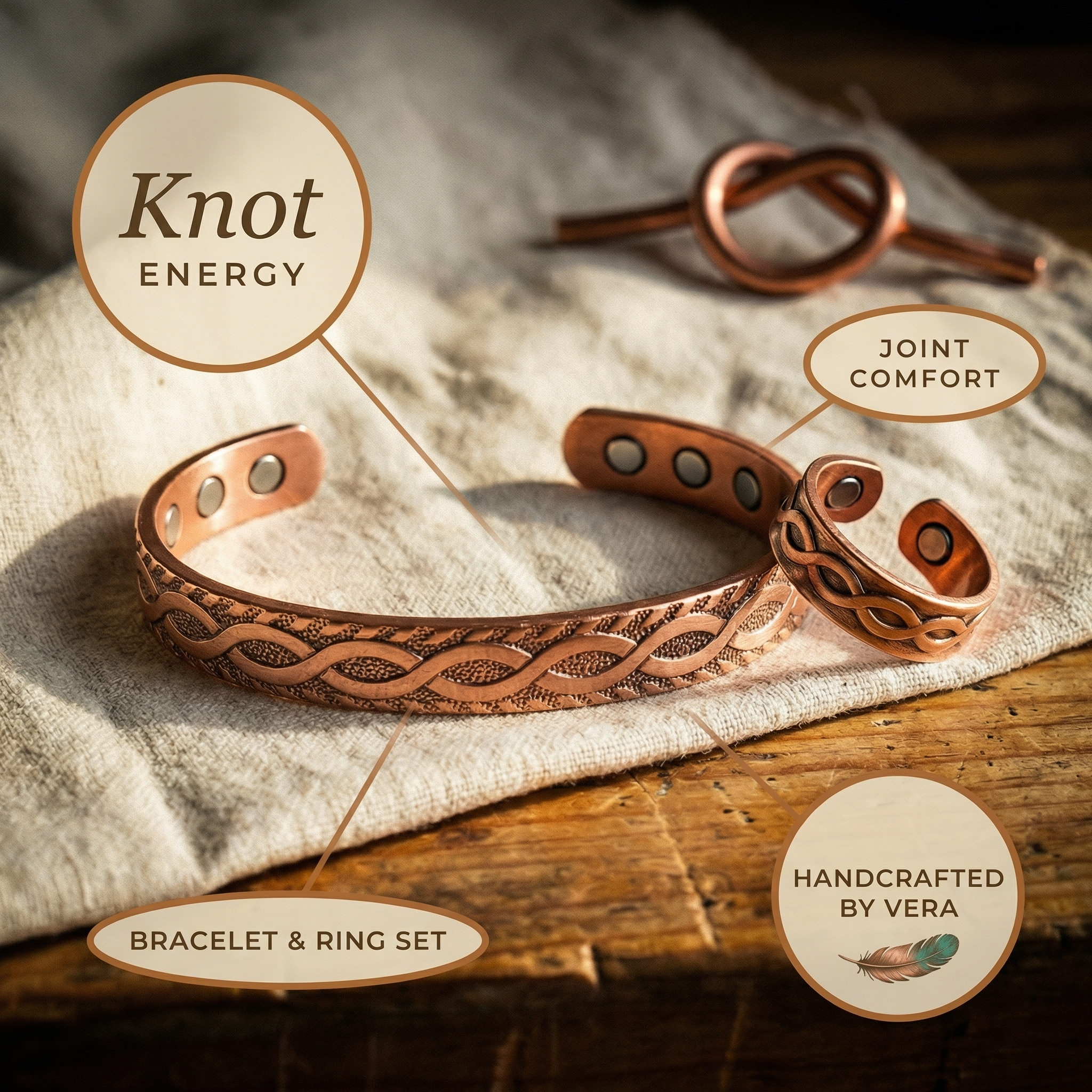 Cora's Knot Copper Set