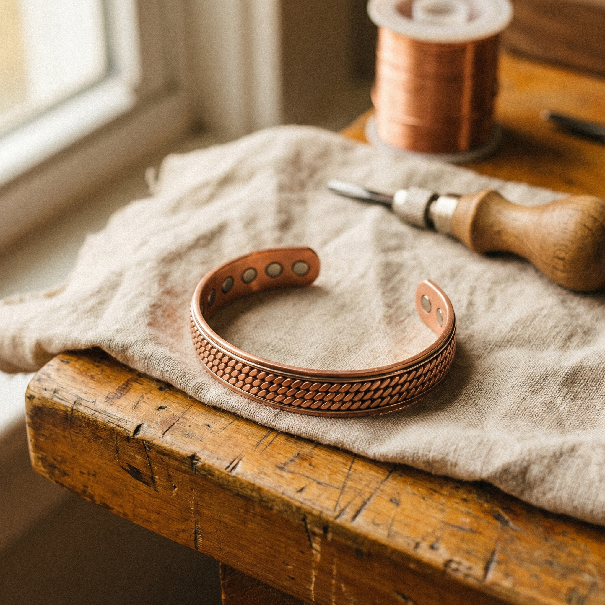 Cora's Wave Copper Bracelet