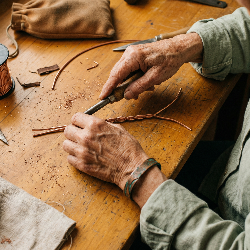 Cora's Seam Copper Bracelet