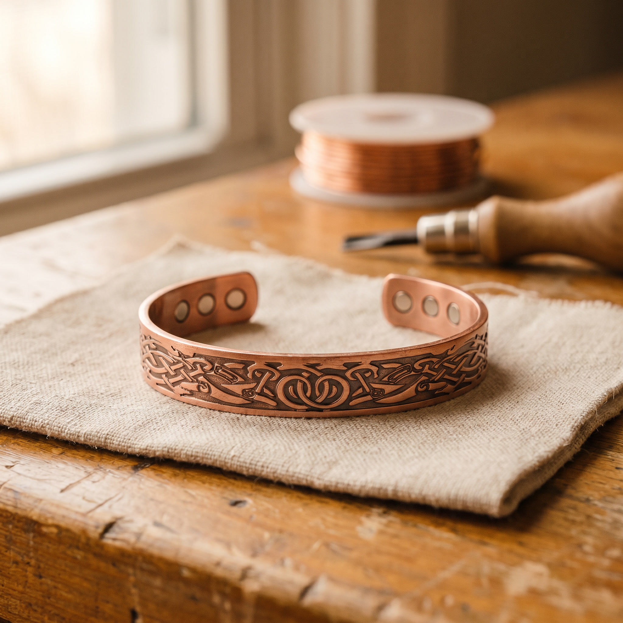 Cora's Moss Copper Bracelet
