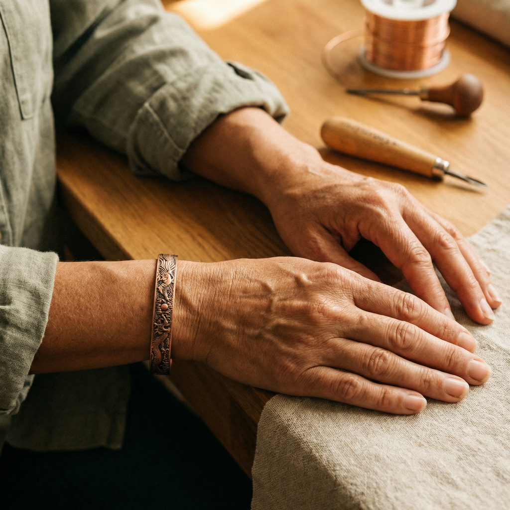 Cora's Loam Copper Bracelet