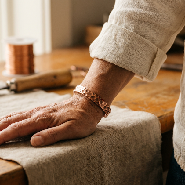 Cora's Furrow Copper Bracelet