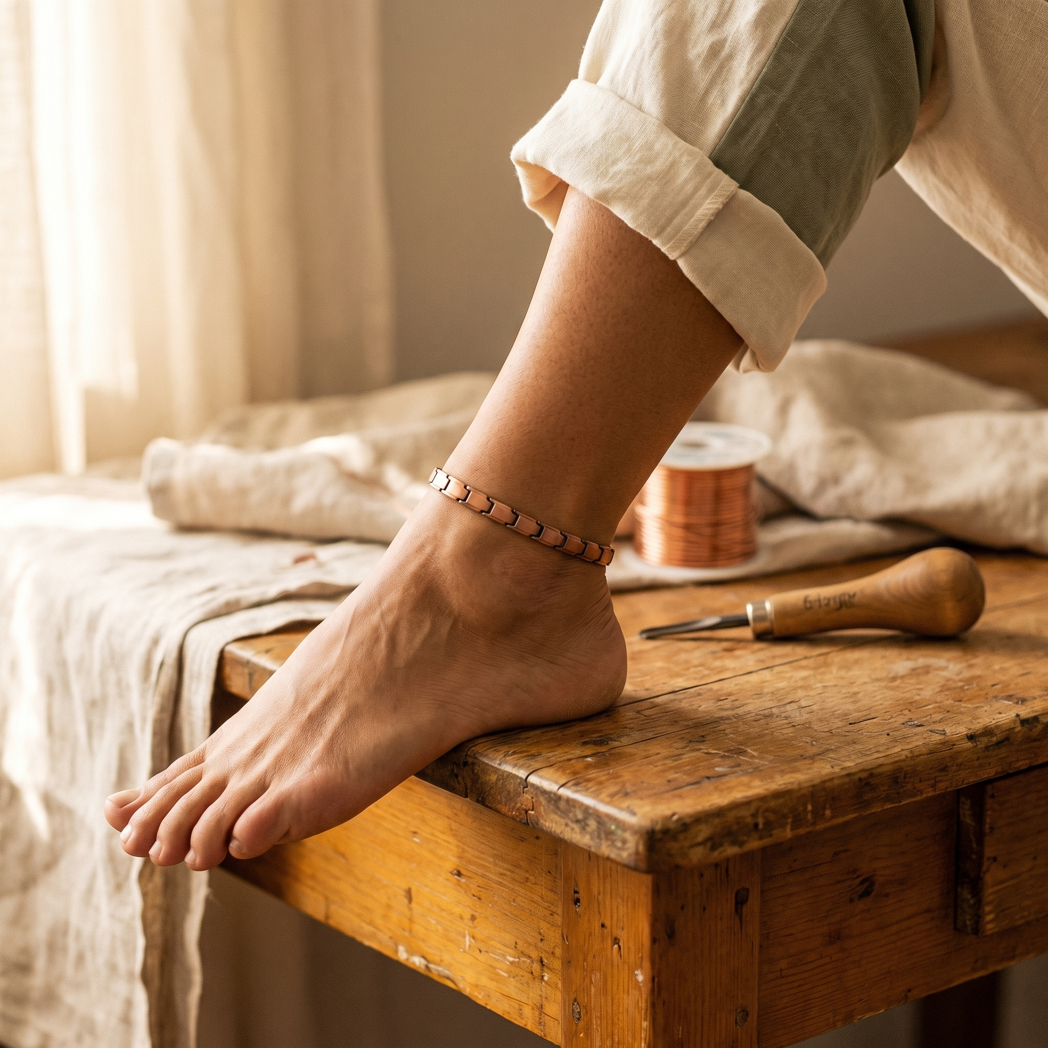 Cora's Shore Copper Anklet