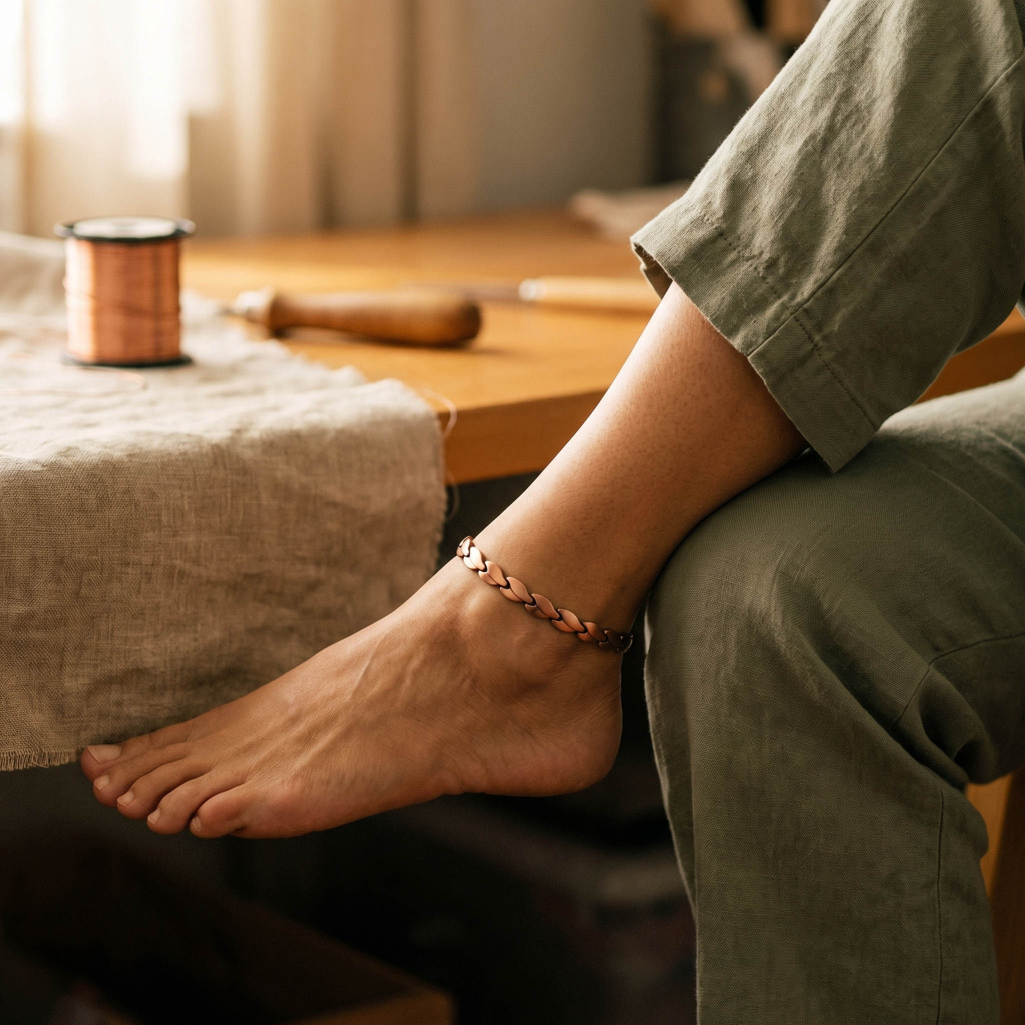 Cora's Marsh Copper Anklet