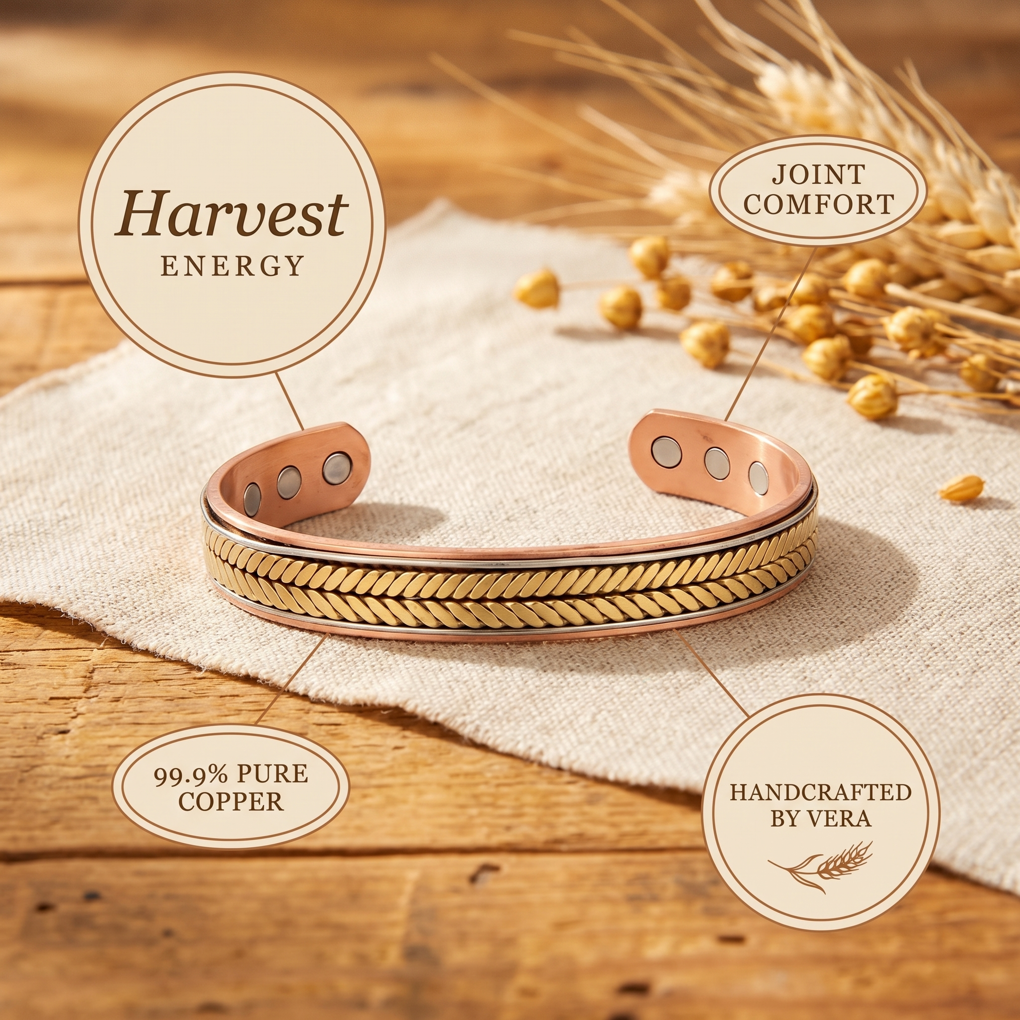 Cora's Harvest Copper Bracelet