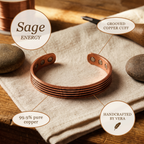 Cora's Sage Copper Bracelet