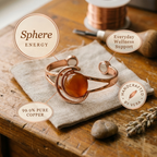 Cora's Sphere Orange Copper Bracelet