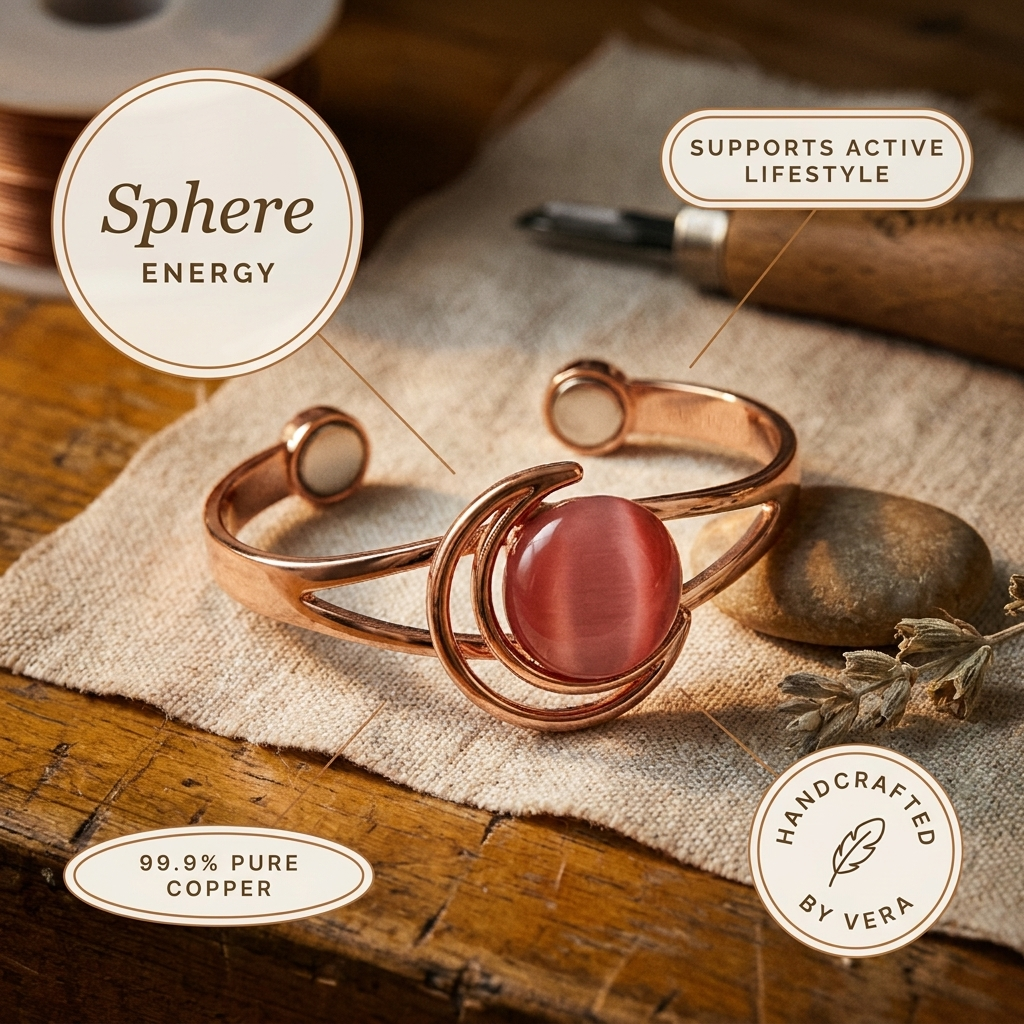 Cora's Sphere Pink Copper Bracelet