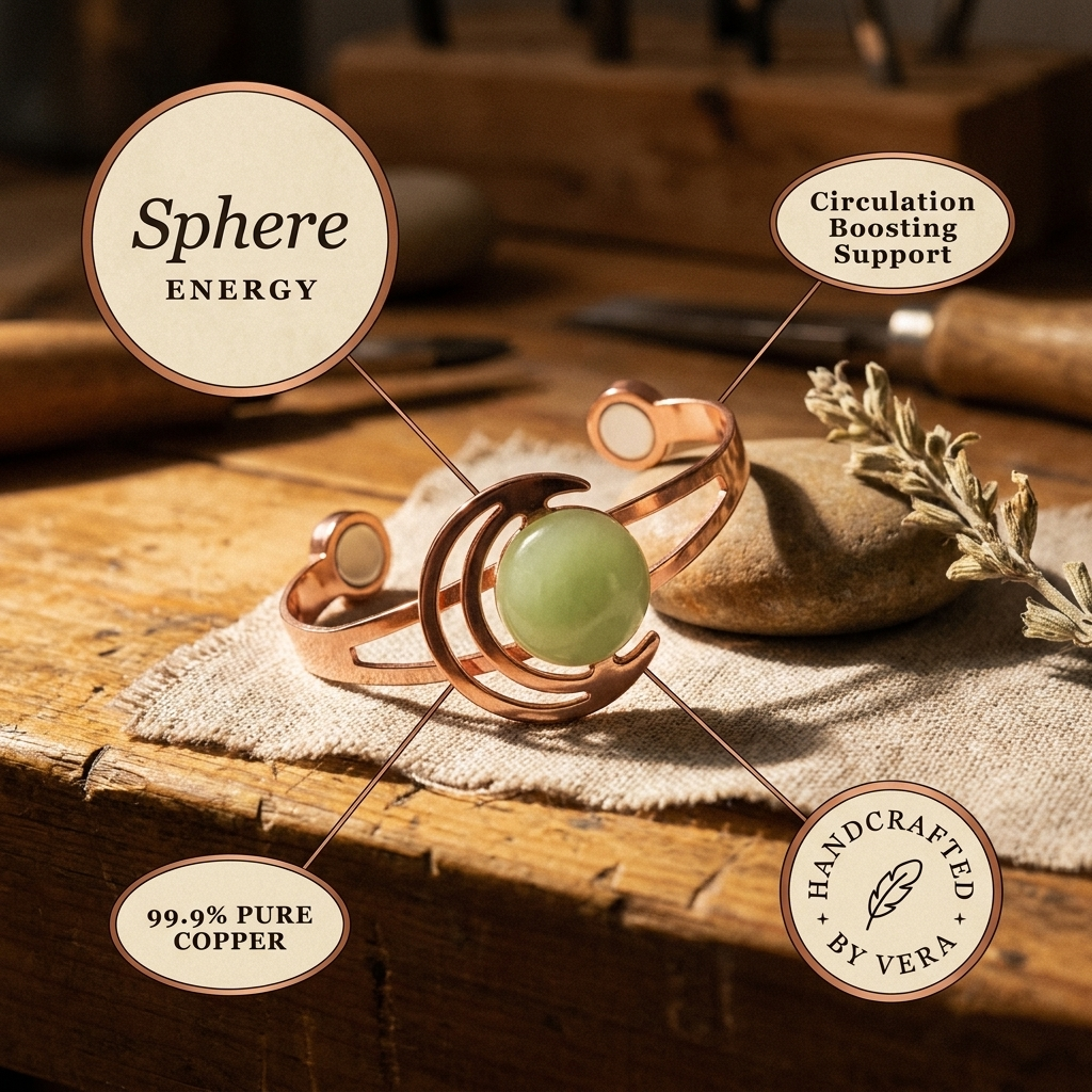Cora's Sphere Green Copper Bracelet