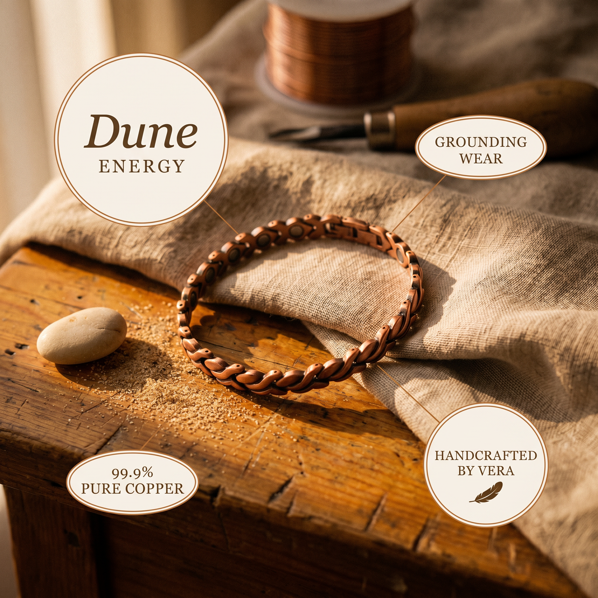 Cora's Dune Copper Anklet