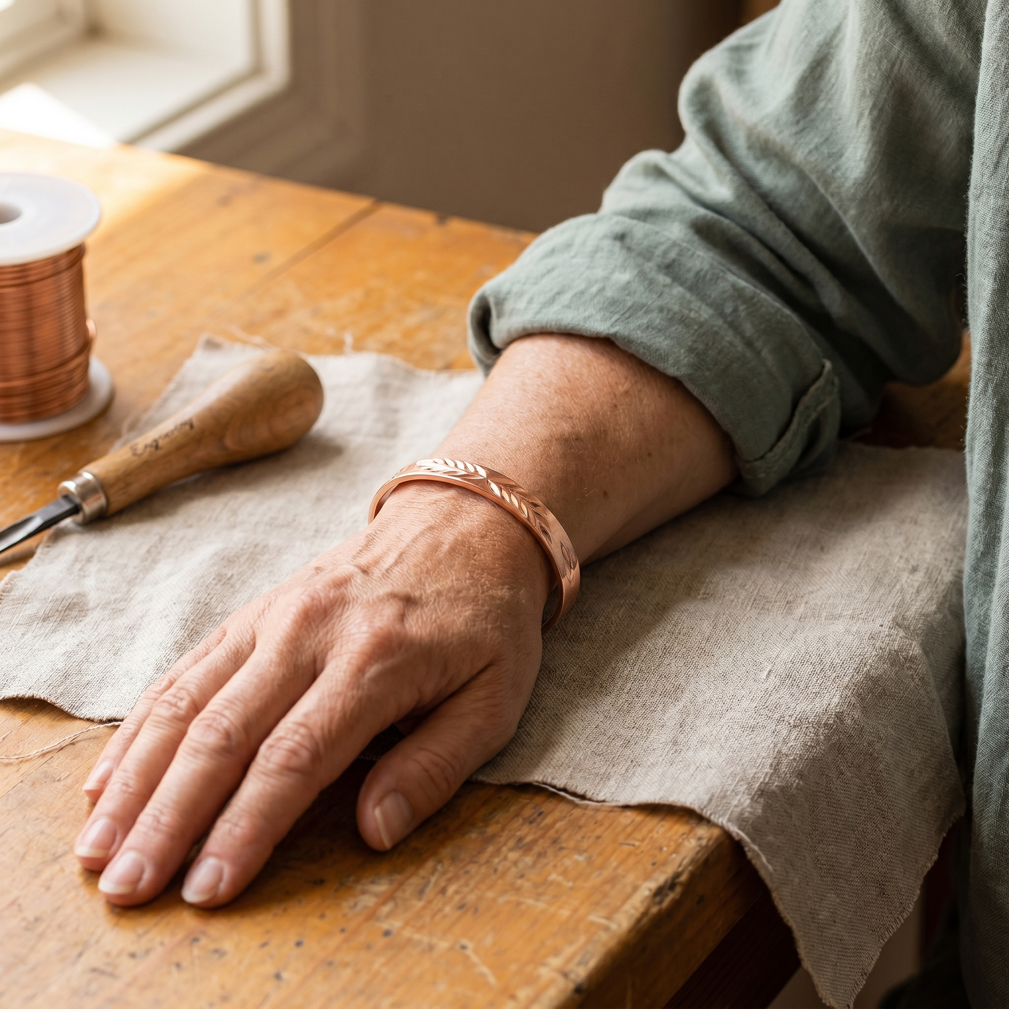 Cora's Lunar Copper Bracelet