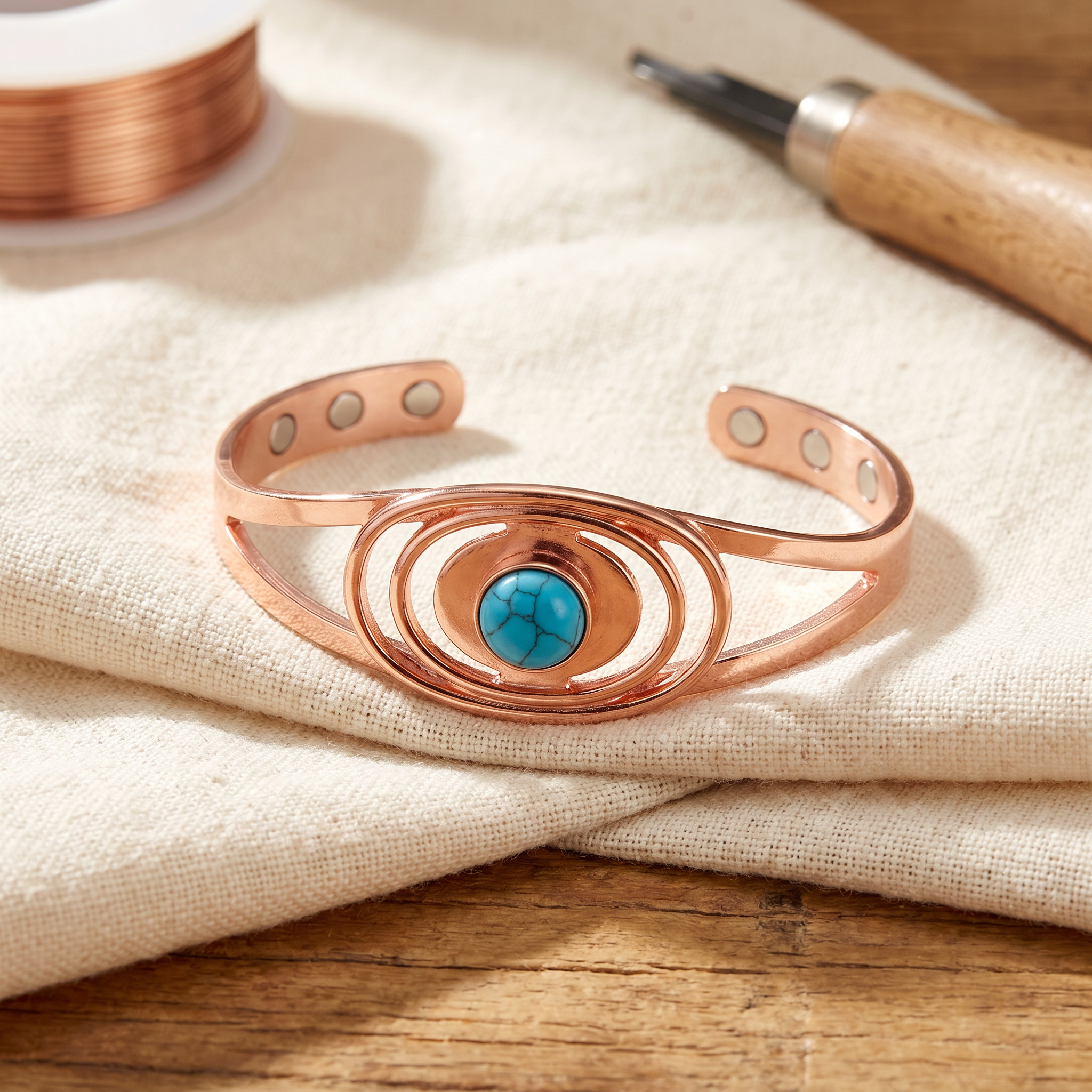 Cora's Ripple Copper Bracelet